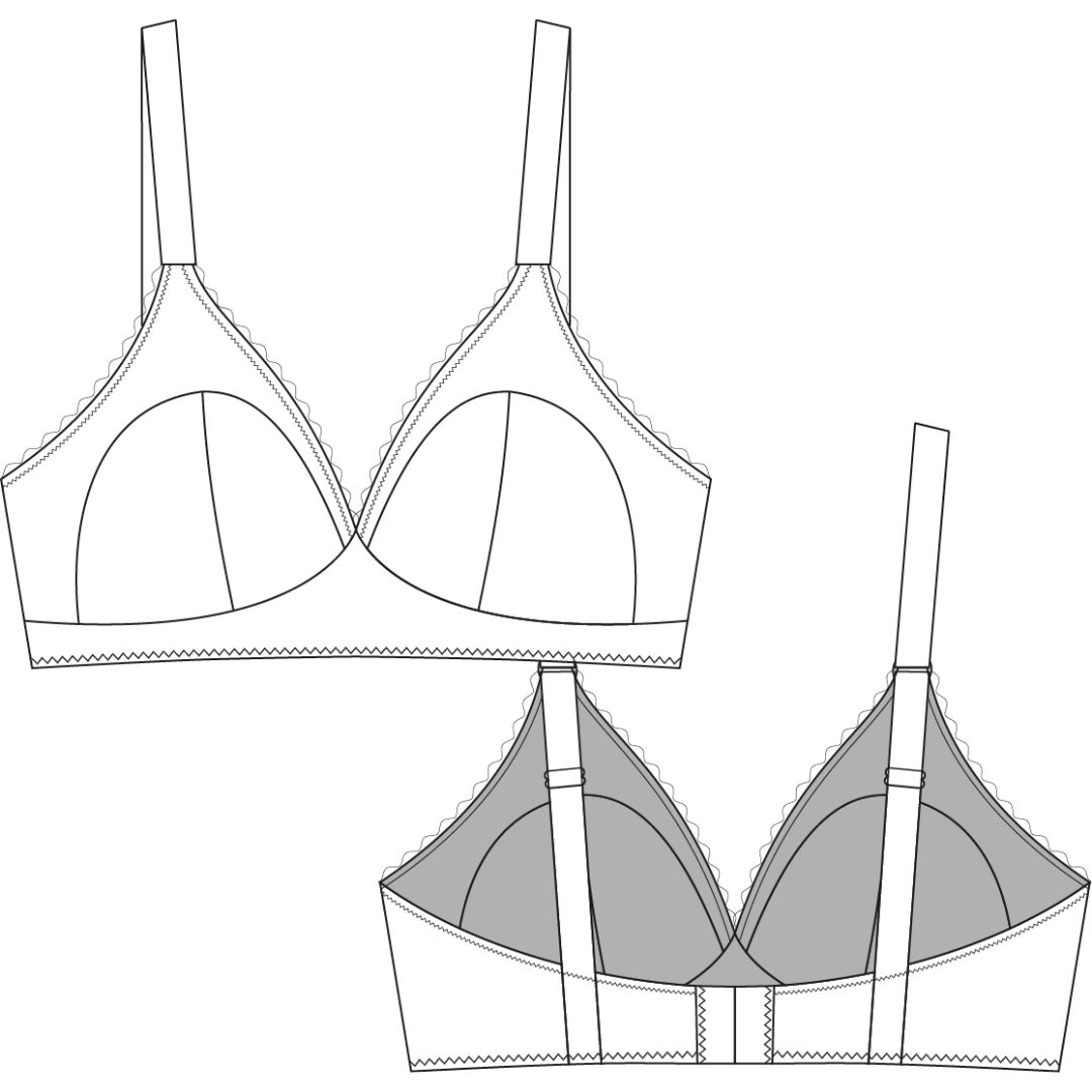 Willow Soft Cup Bra Sewing Pattern (DD-G)