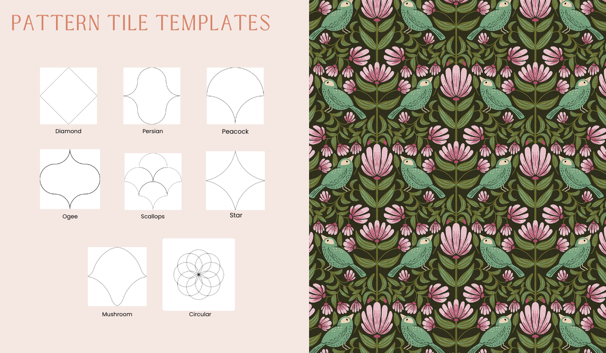 Procreate Repeat Pattern Toolkit - Template Brushes & Layouts