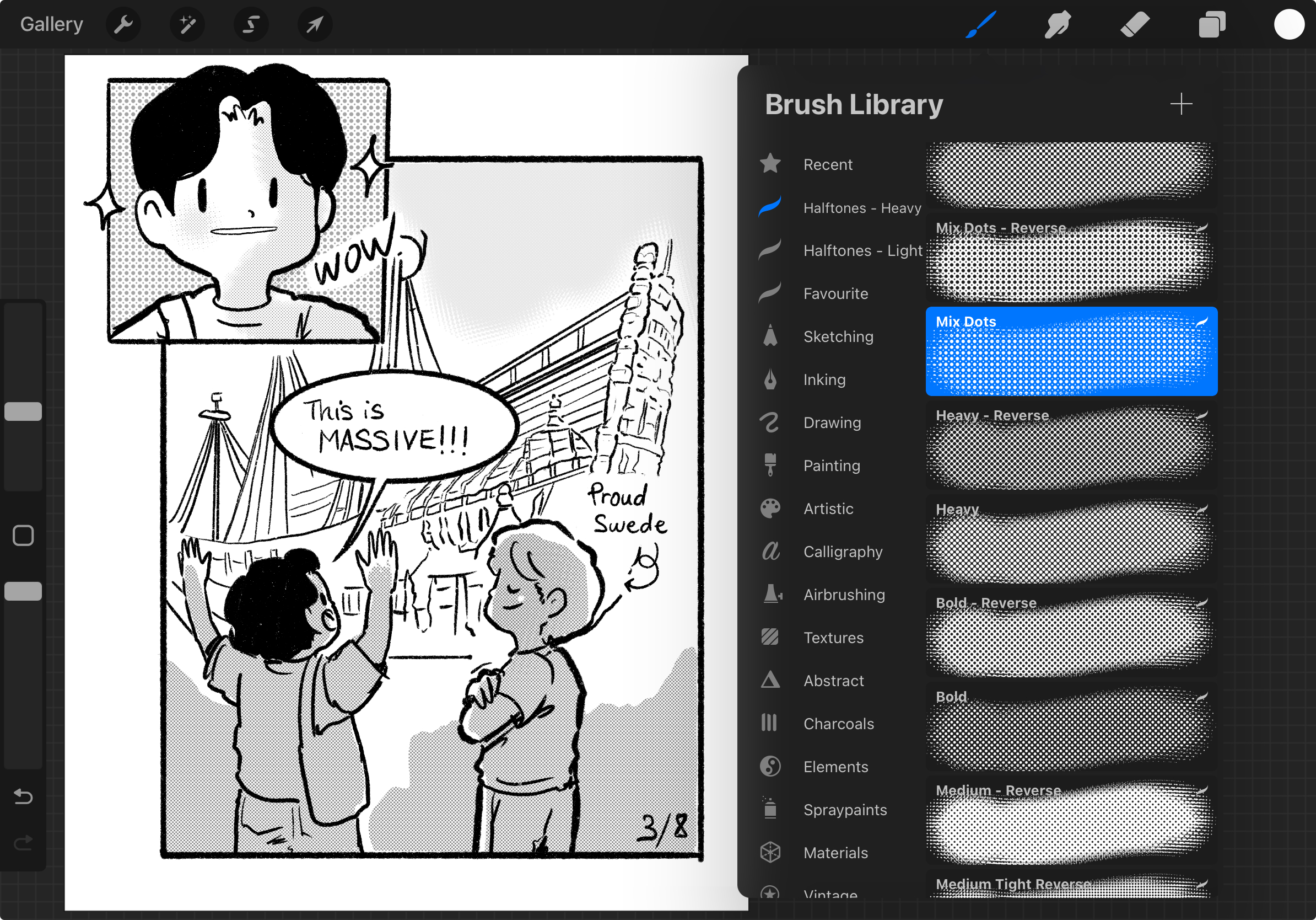 11 Heavy Halftone Brushes for Anime and Comic