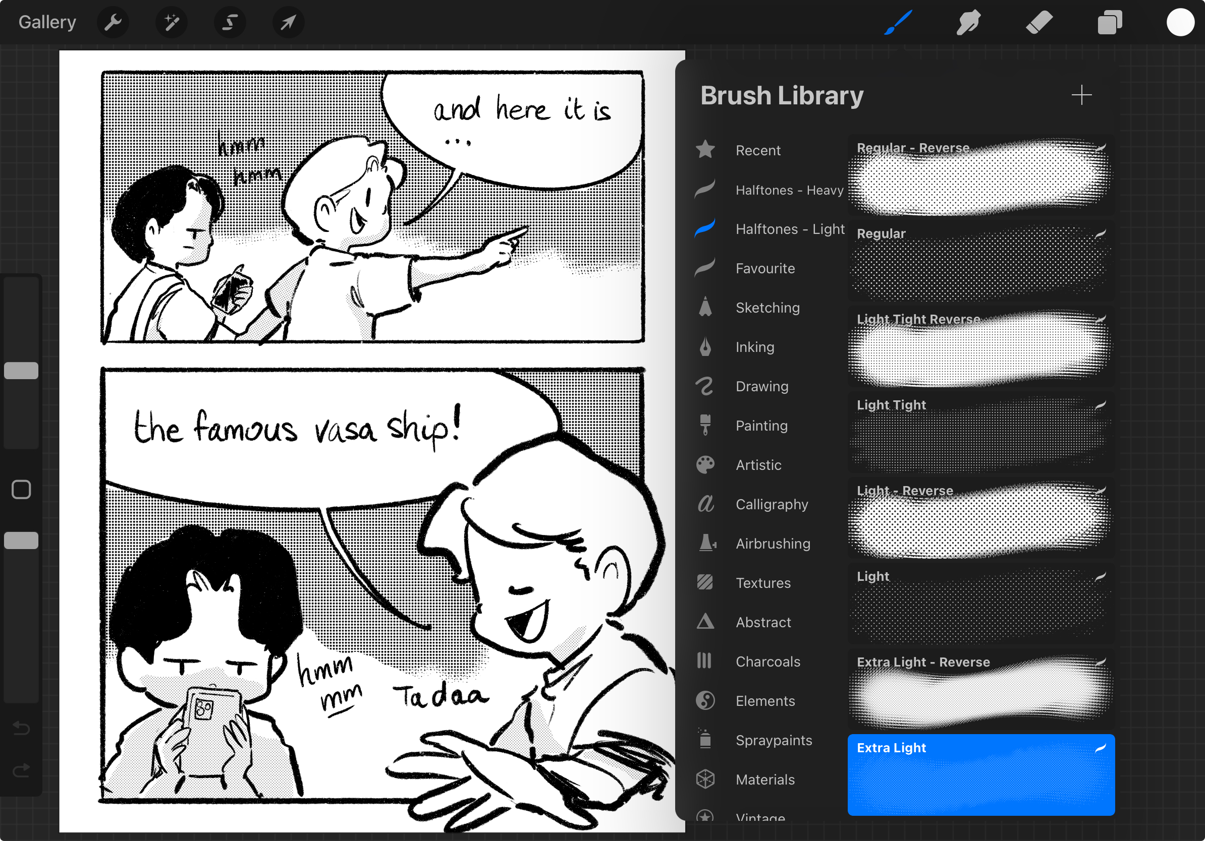 10 Light Halftone Brushes for Anime and Comic