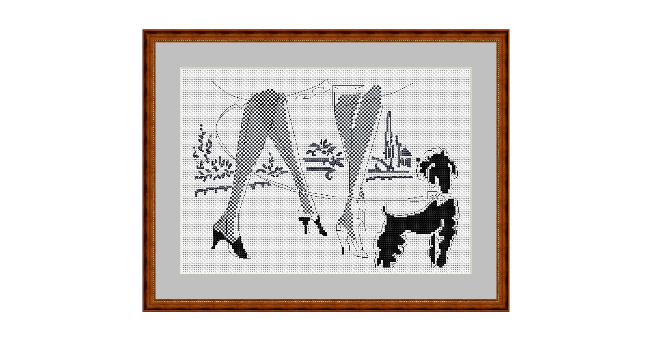 Poodle's Point of View Cross Stitch Pattern