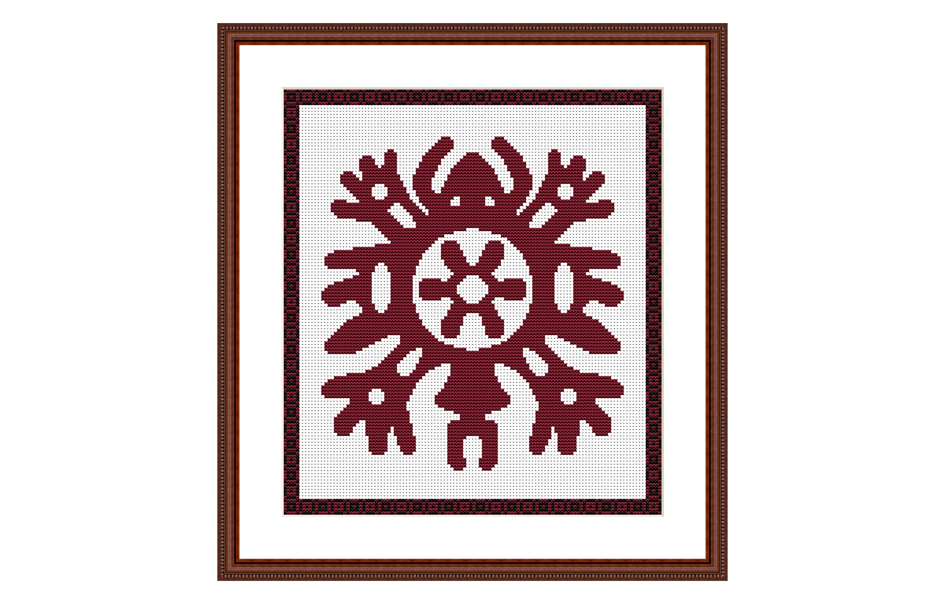 Turtle. Native American Art Cross Stitch Pattern