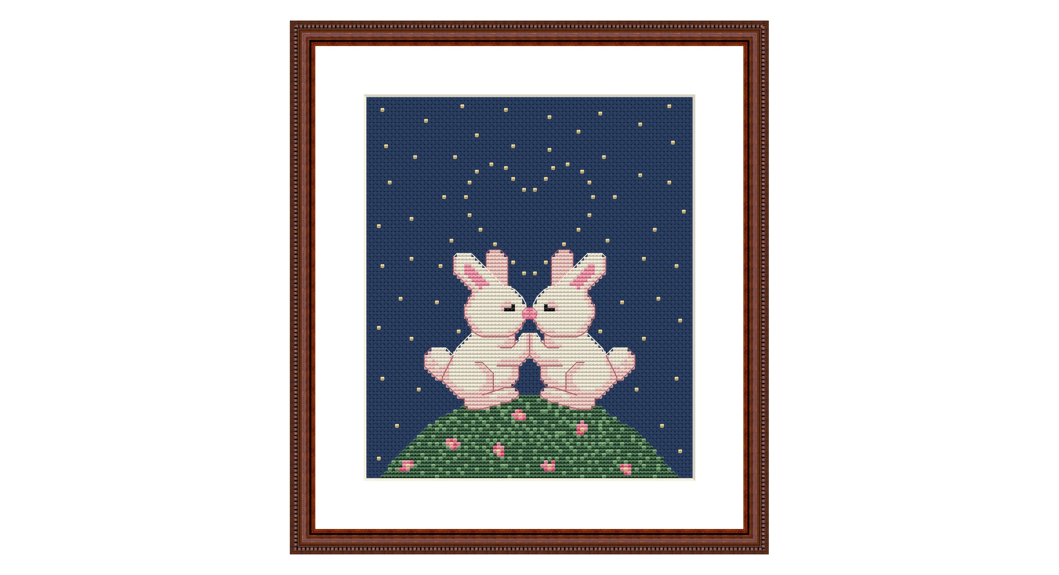Bunny Love Cross Stitch Pattern
