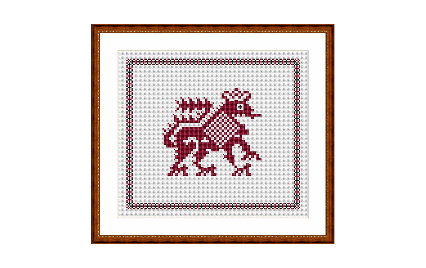 Mestizo Dragon Native American Art Cross Stitch Pattern