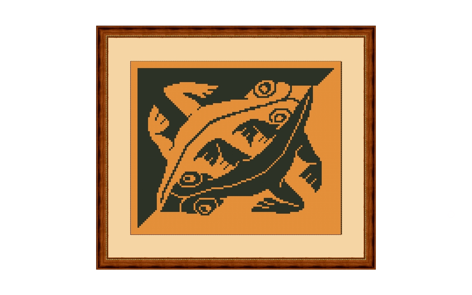 Geckos Escher Cross Stitch Pattern