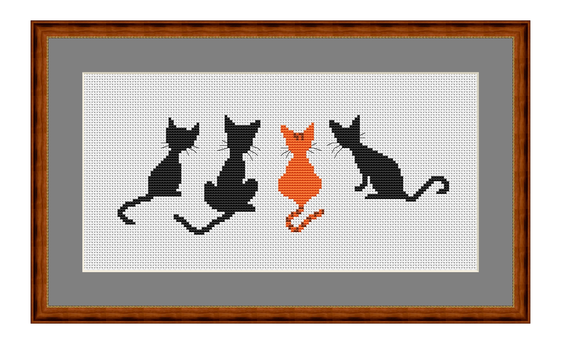 Cat Company Cross Stitch Pattern