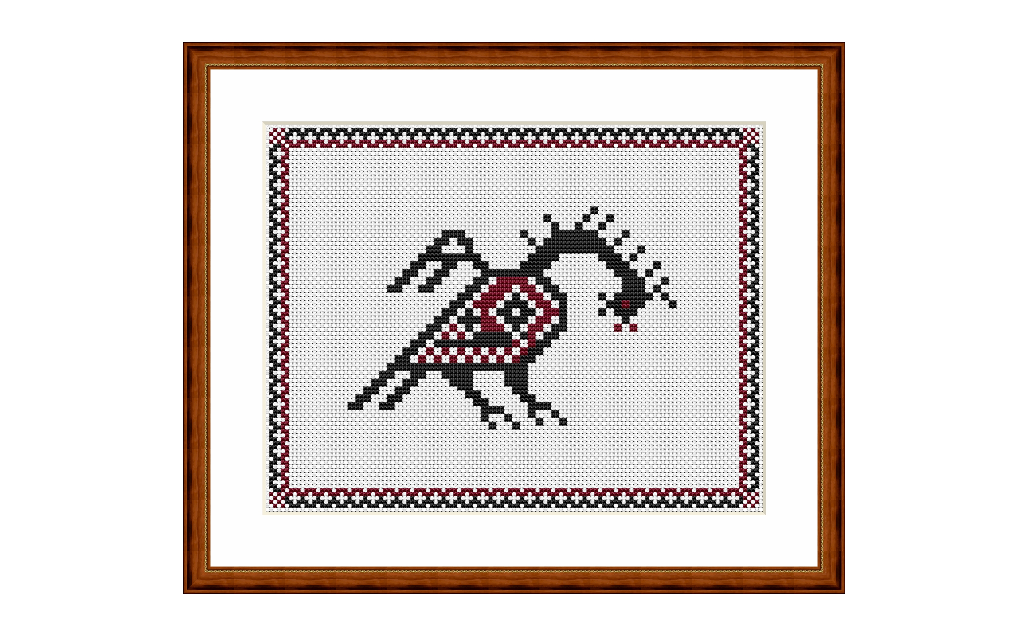 Otomi Bird Native American Art Cross Stitch Pattern