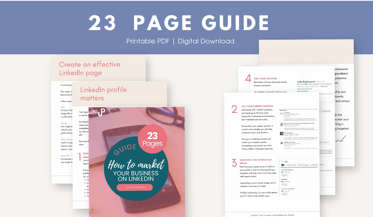 LinkedIn Marketing Guide | 23-Page Digital Workbook for Business