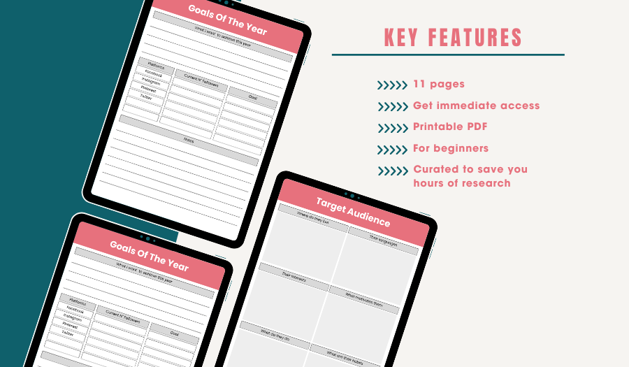 Simple Social Media Planner | Instant Download