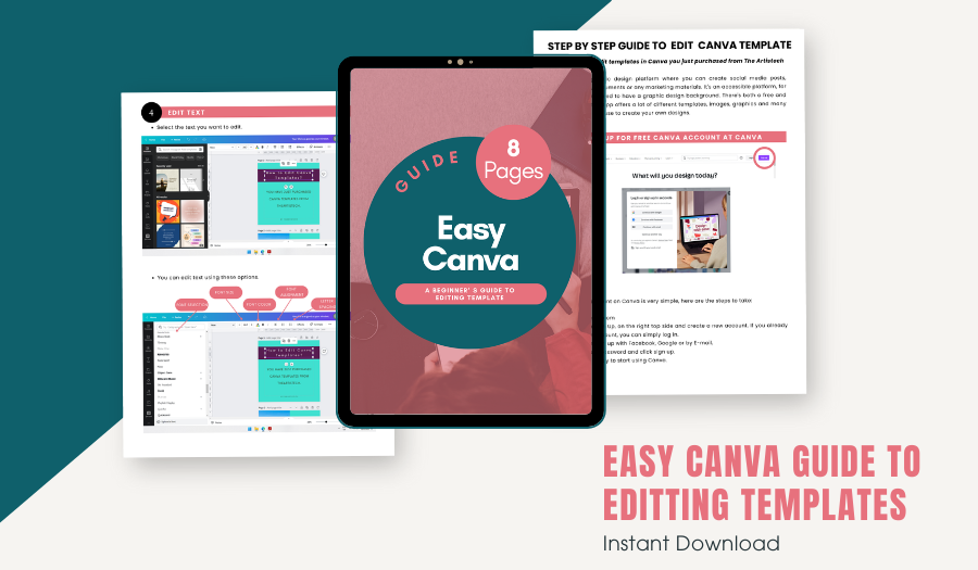 Canva Template Editing Guide - Instant Download - For beginners