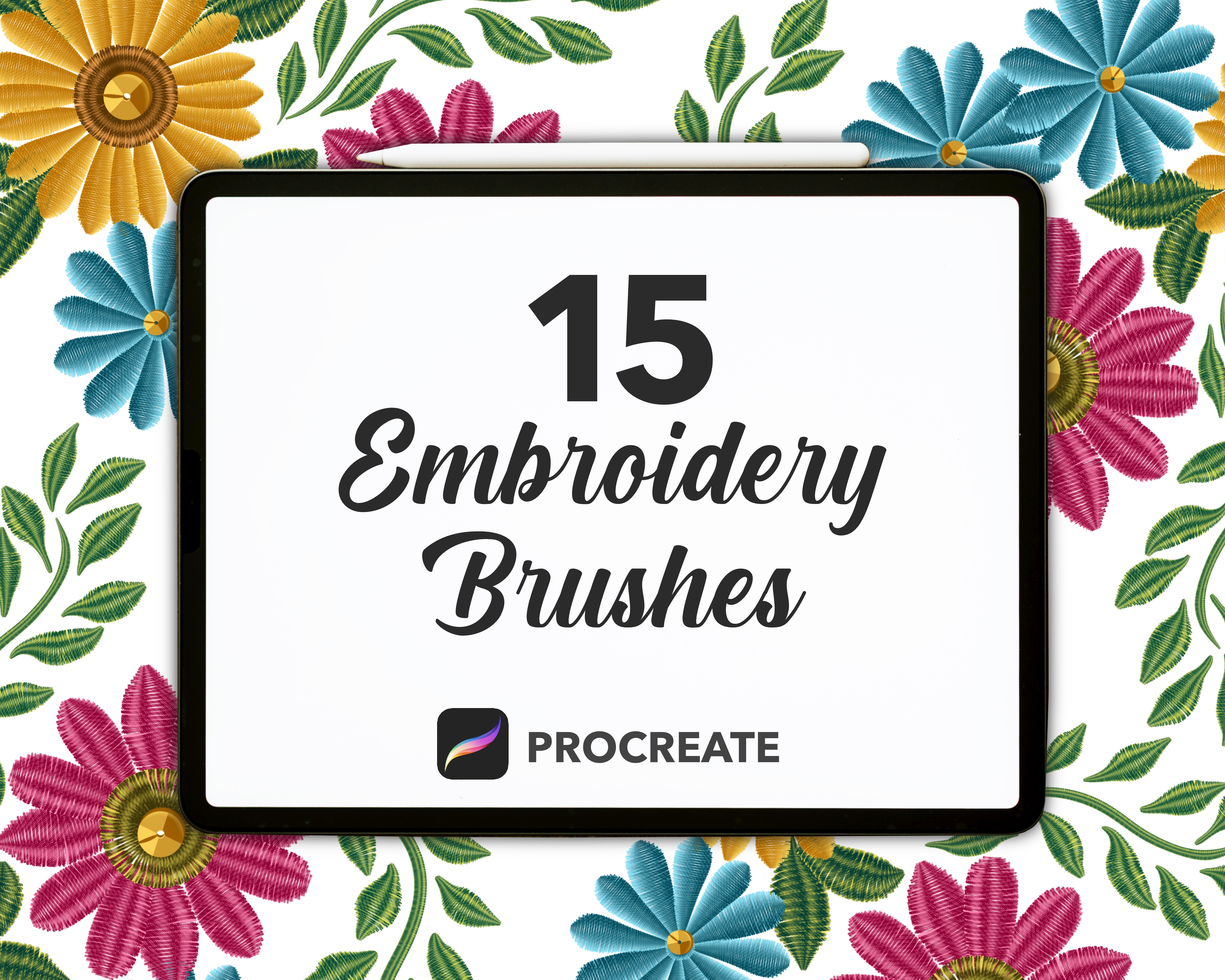 Procreate Embroidery Dual Colour Brushset