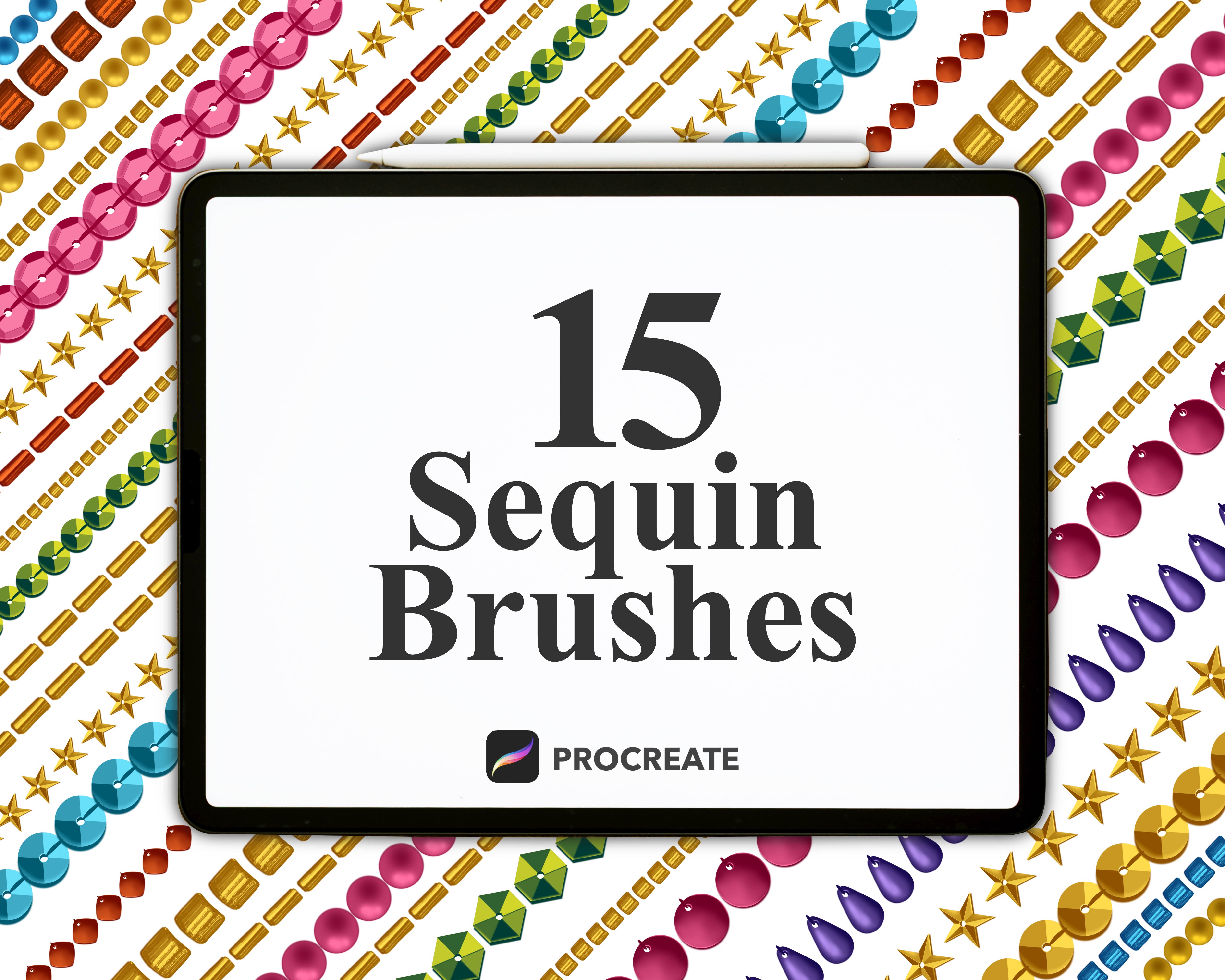 Procreate Sequin Dual Colour Brushset
