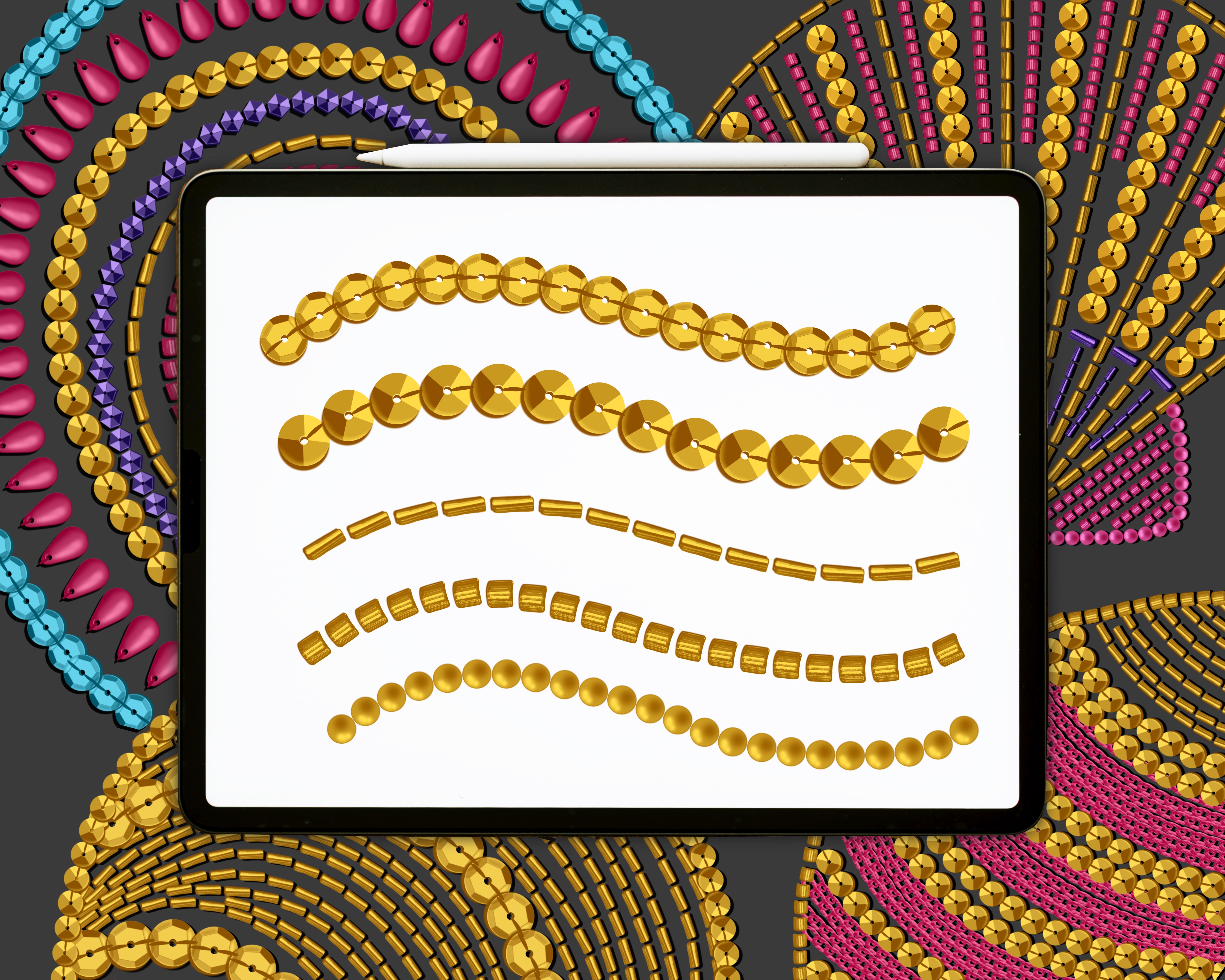 Procreate Sequin Dual Colour Brushset