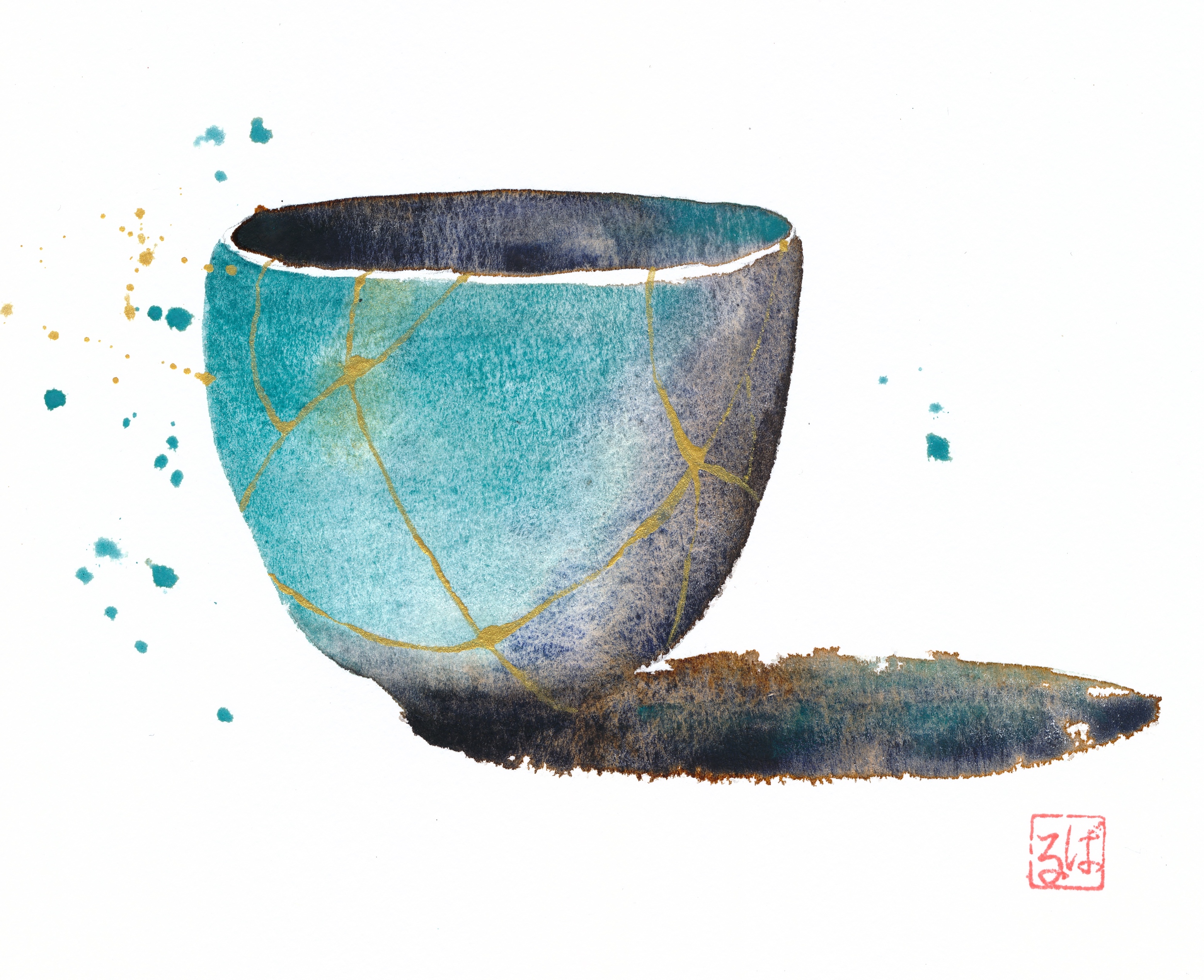 Blue Tea Cup