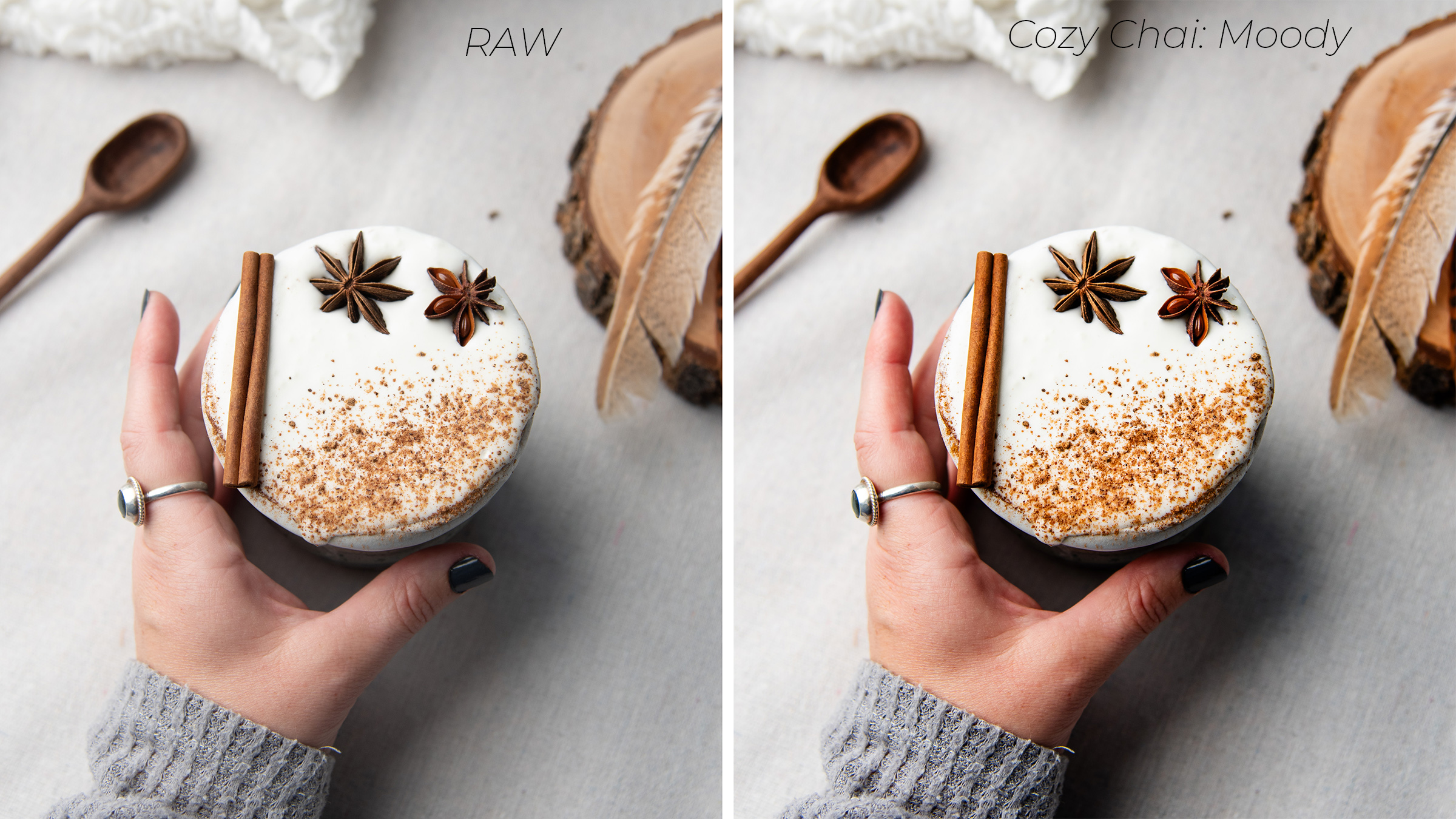 Lightroom Presets - Cozy Chai 3 pack w/ bonus B&W preset
