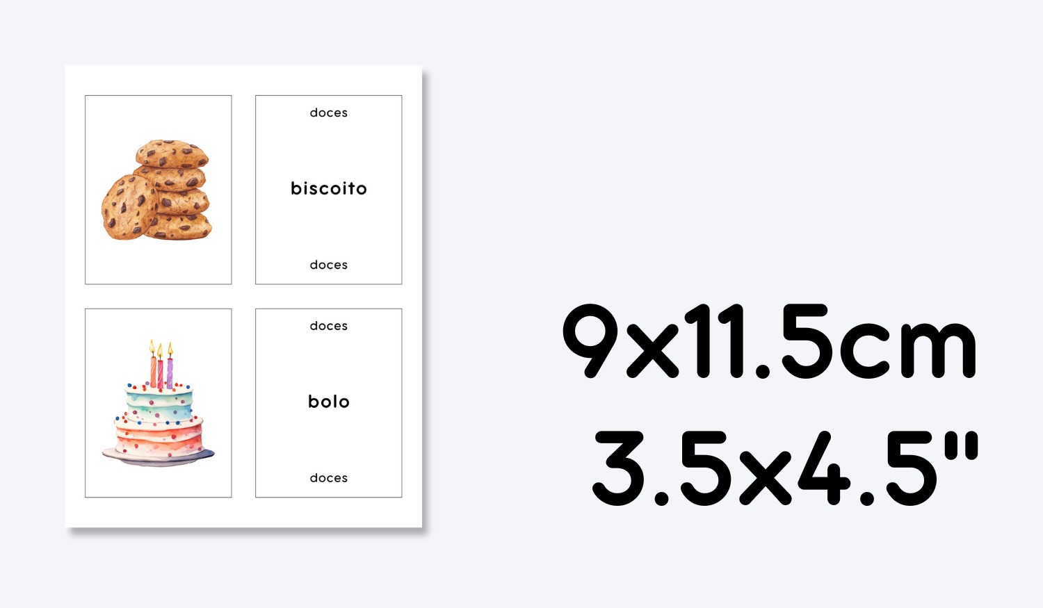 PORTUGUESE FOOD GROUP FLASHCARDS