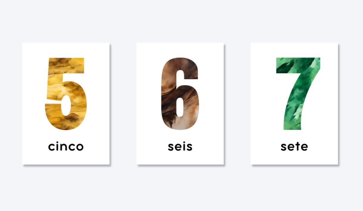PORTUGUESE 0-10 NUMBER FLASHCARDS