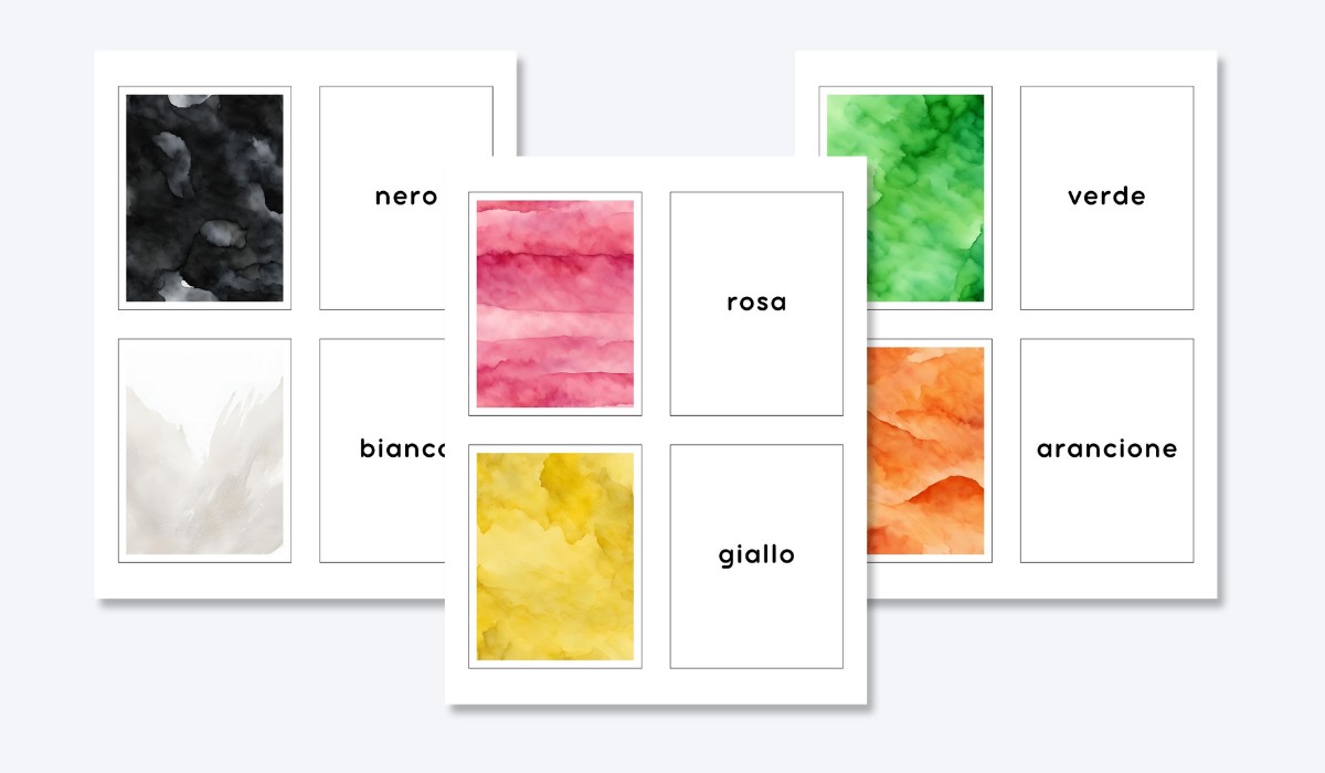 ITALIAN COLOR FLASHCARDS