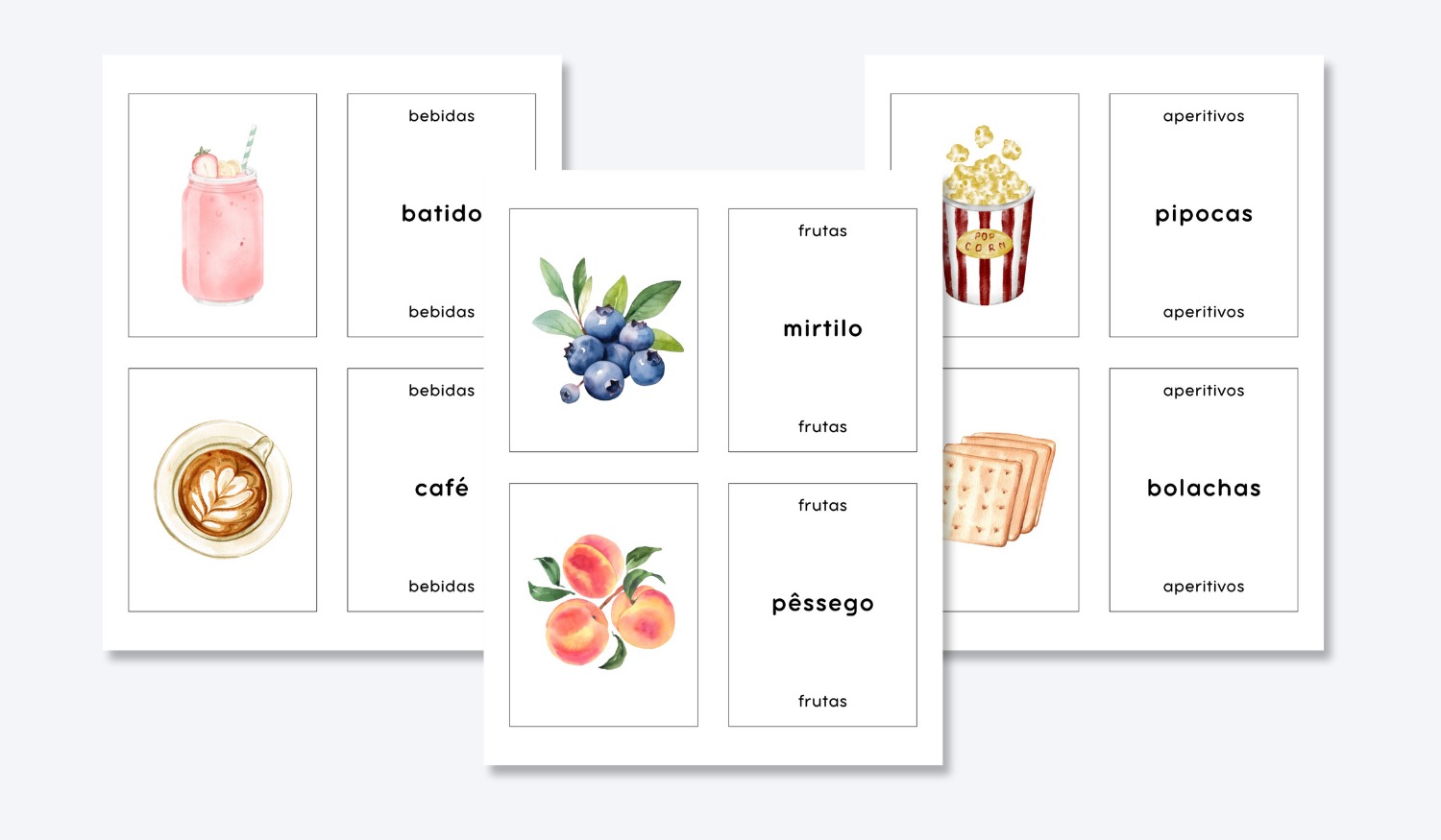 PORTUGUESE FOOD GROUP FLASHCARDS