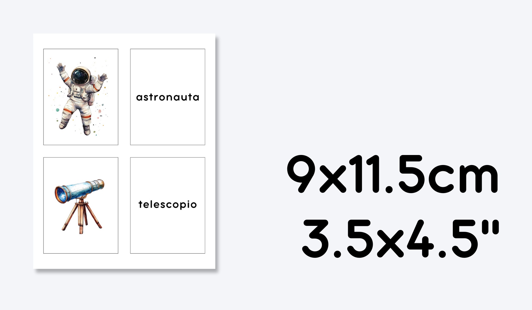 SPANISH SOLAR SYSTEM FLASHCARDS