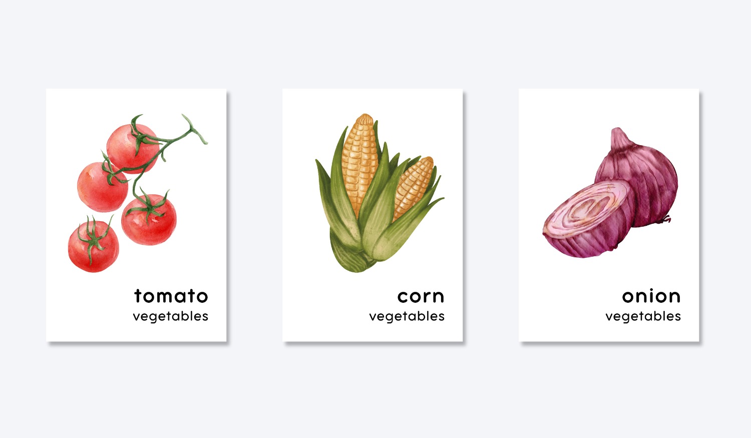 ENGLISH FOOD GROUP FLASHCARDS