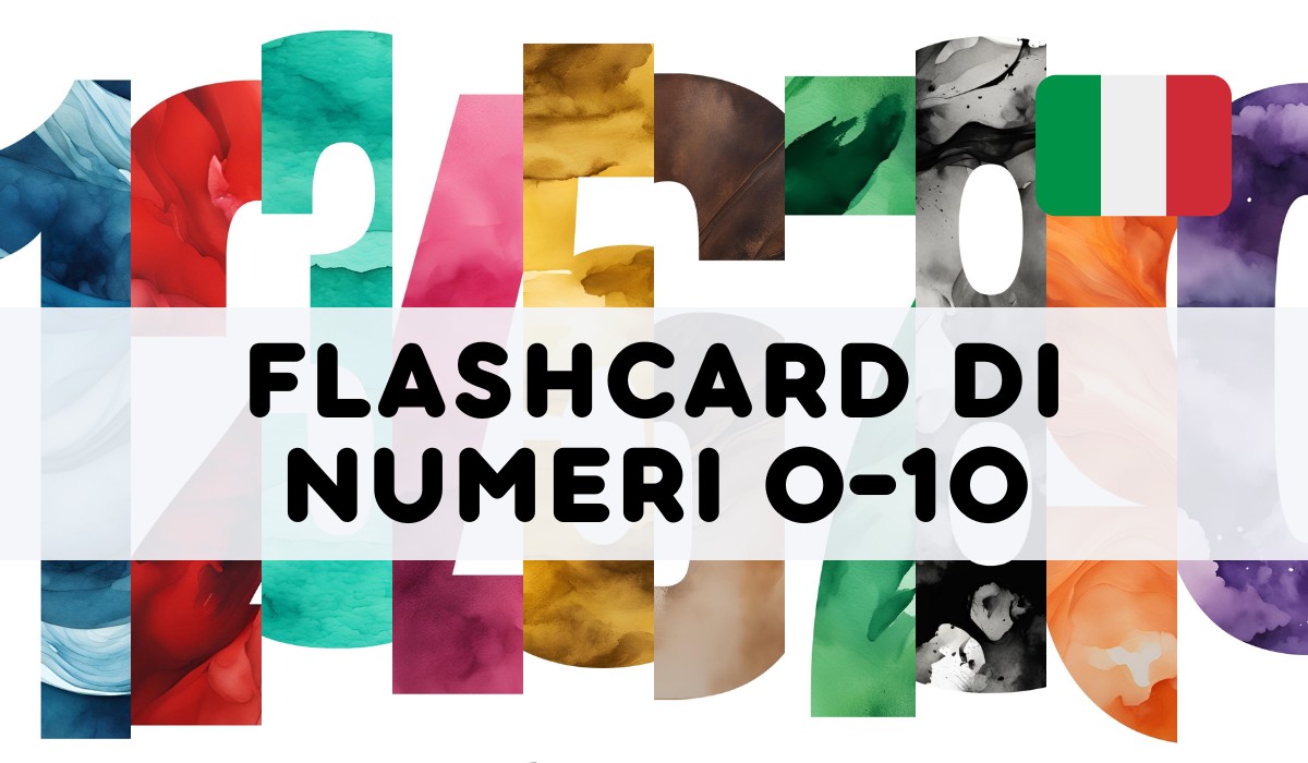ITALIAN 0-10 NUMBER FLASHCARDS