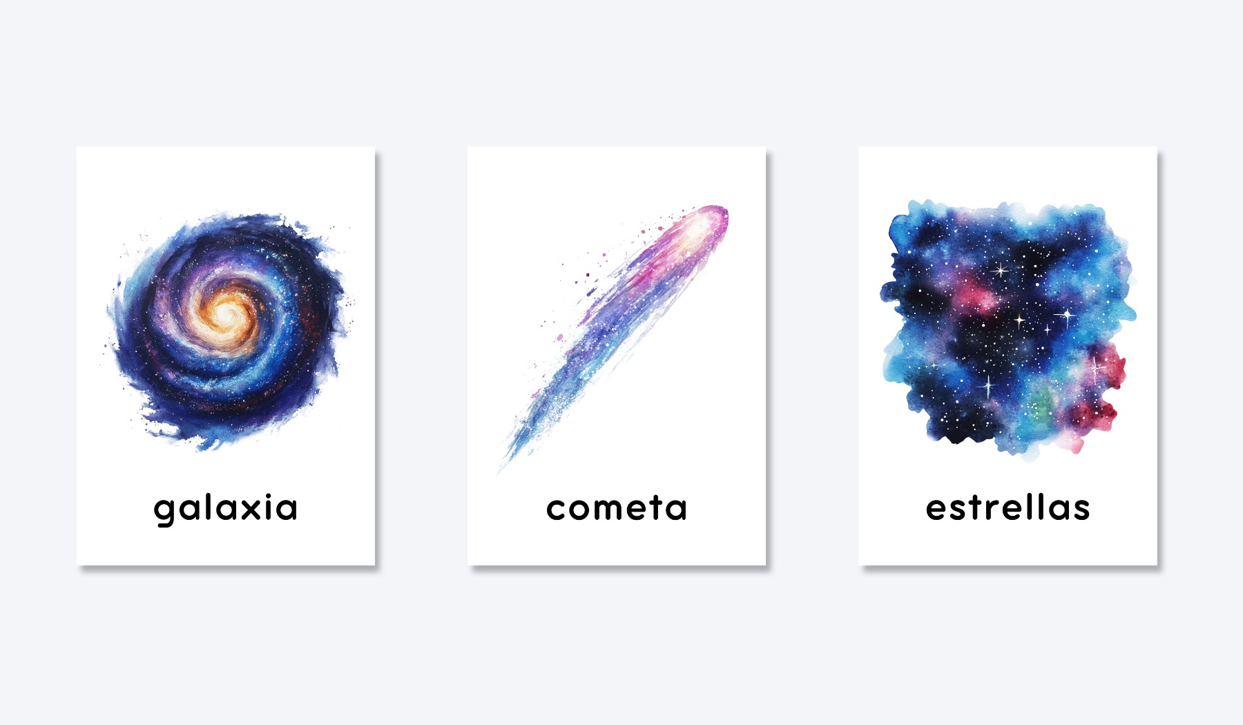SPANISH SOLAR SYSTEM FLASHCARDS