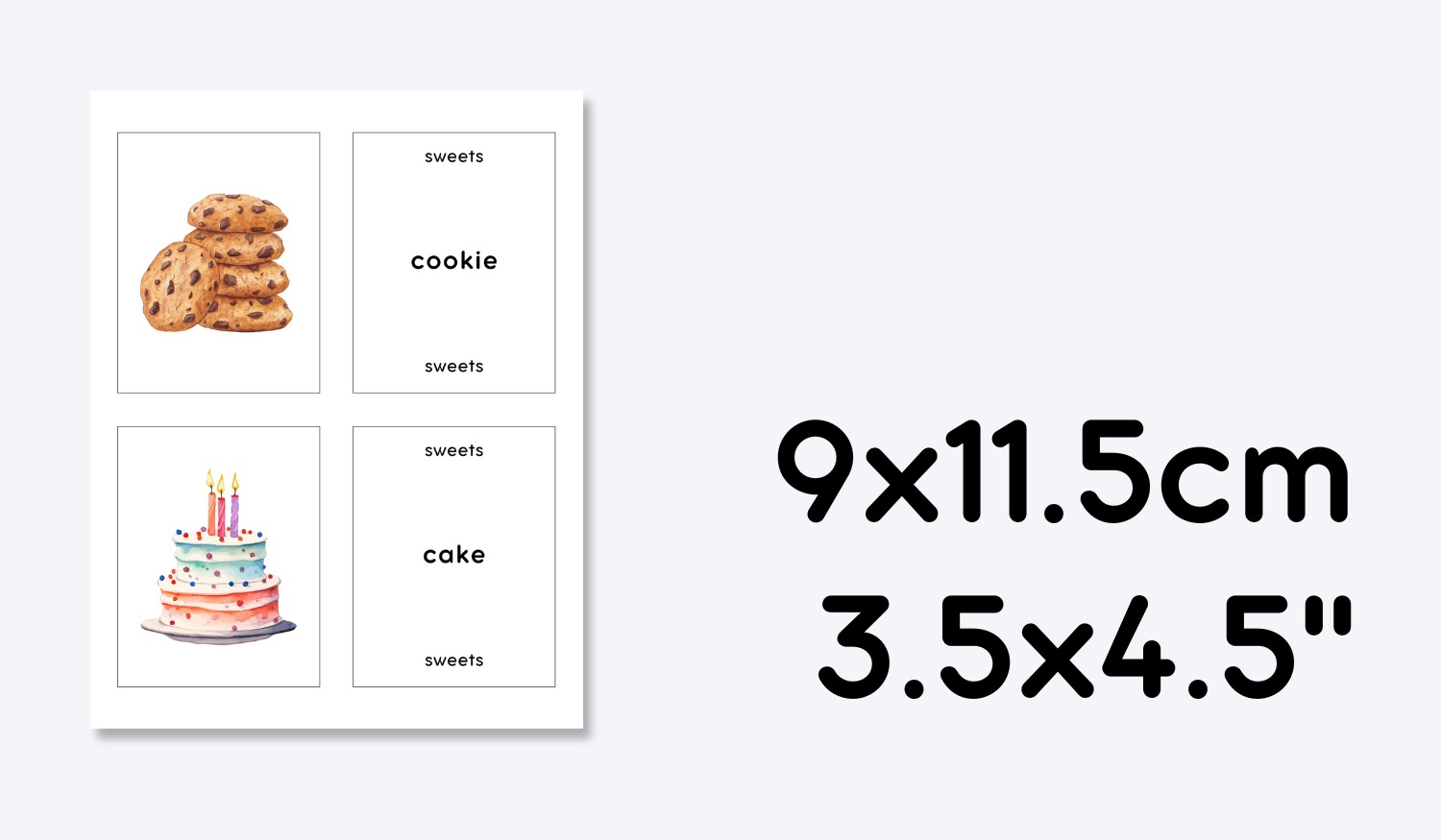 ENGLISH FOOD GROUP FLASHCARDS