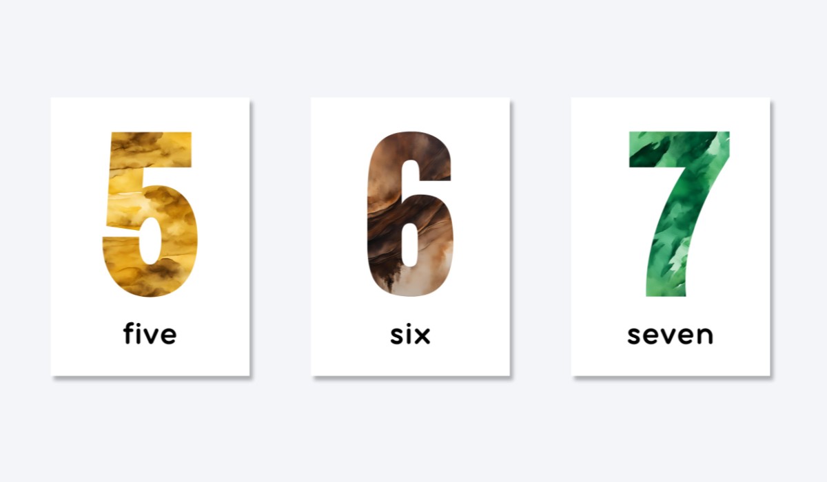 ENGLISH 0-10 NUMBER FLASHCARDS