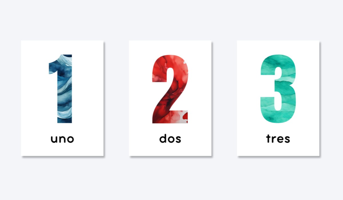 SPANISH 0-10 NUMBER FLASHCARDS