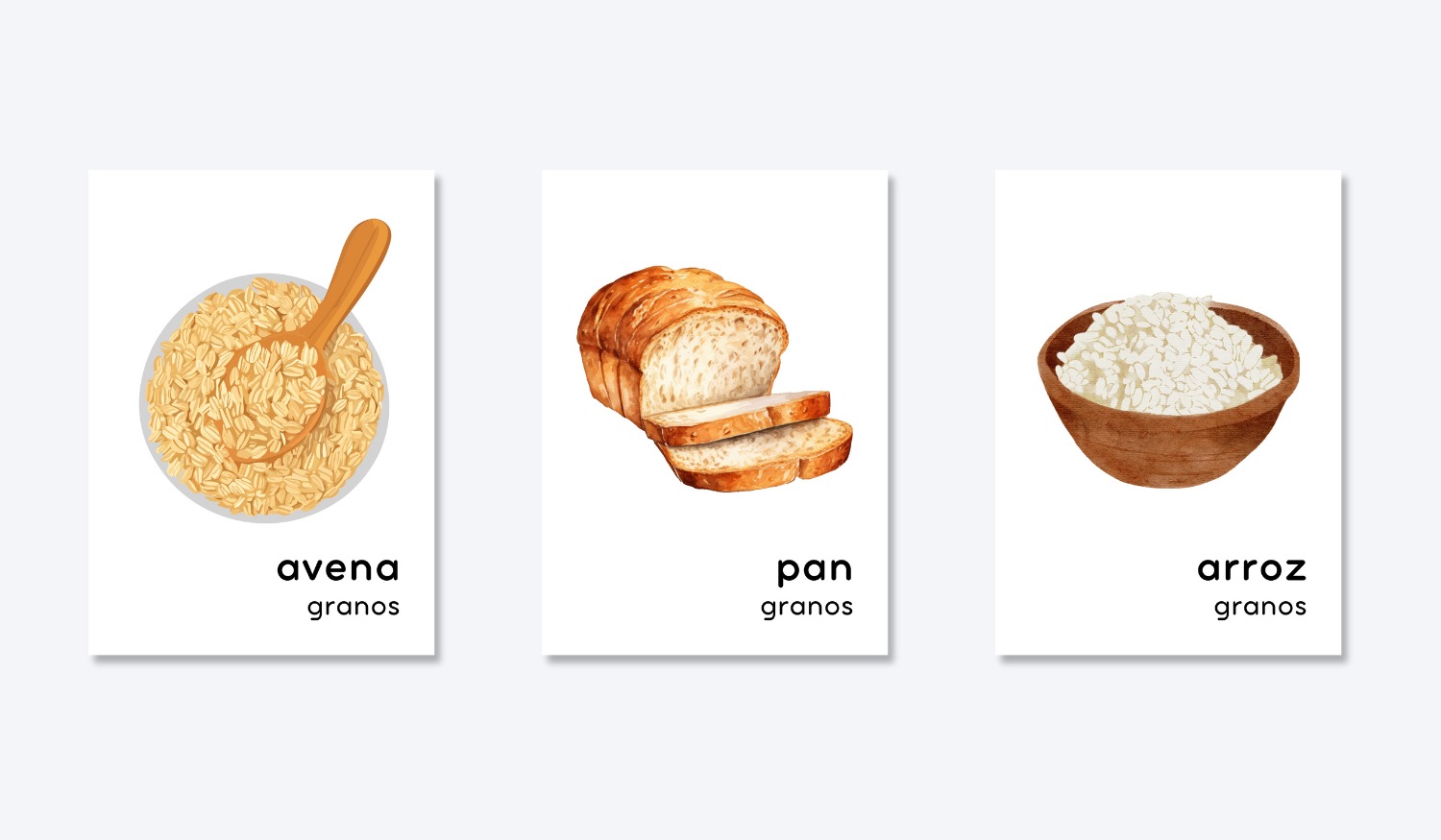 SPANISH FOOD GROUP FLASHCARDS