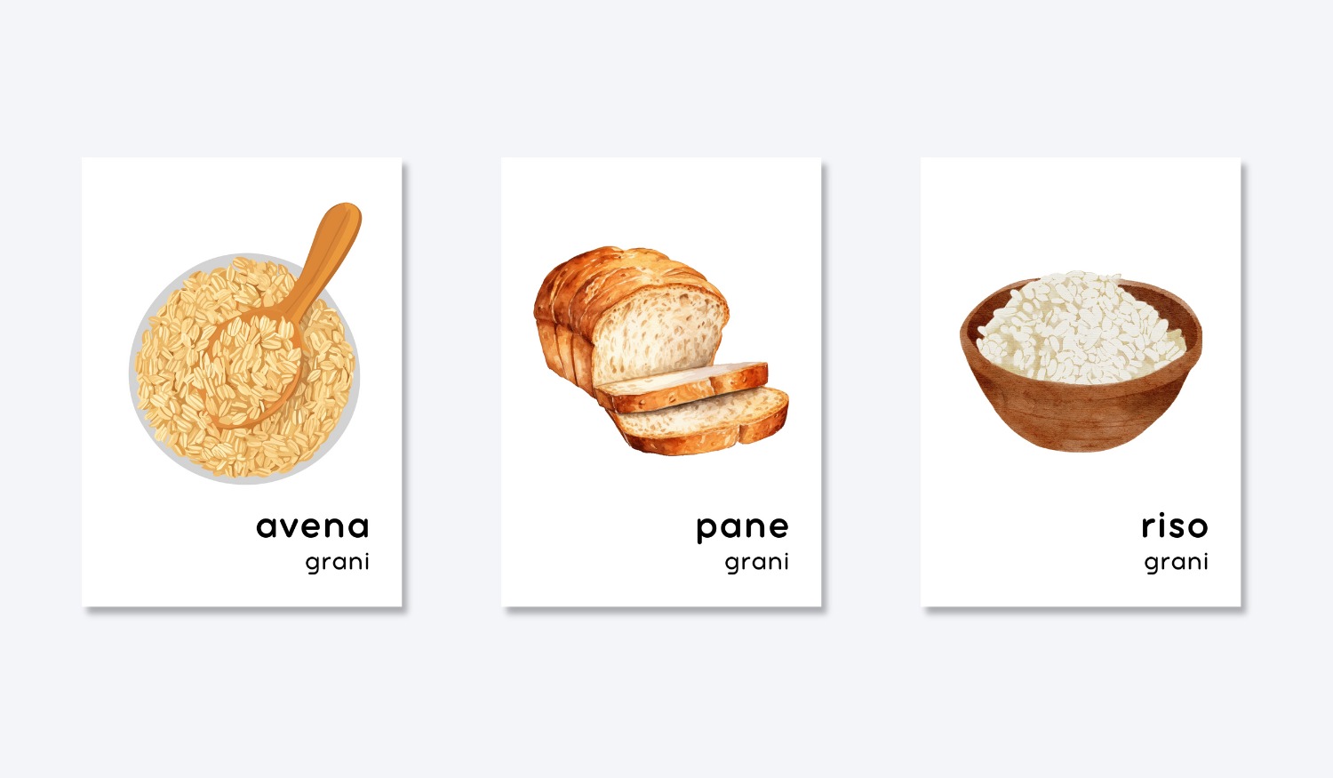 ITALIAN FOOD GROUP FLASHCARDS