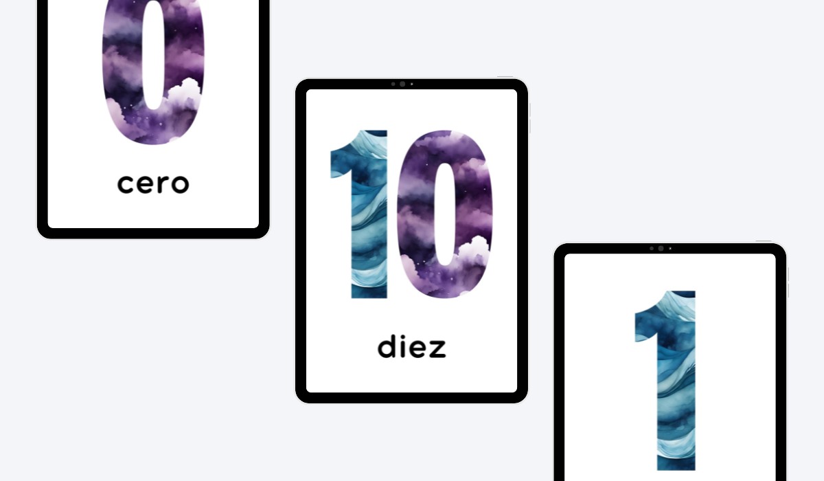 SPANISH 0-10 NUMBER FLASHCARDS