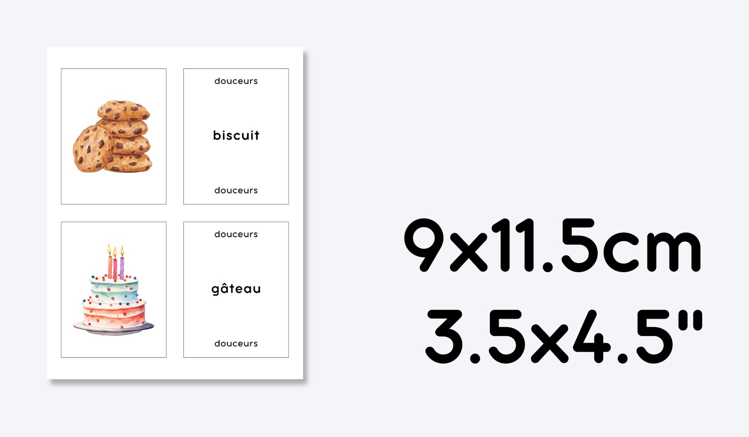 FRENCH FOOD GROUP FLASHCARDS