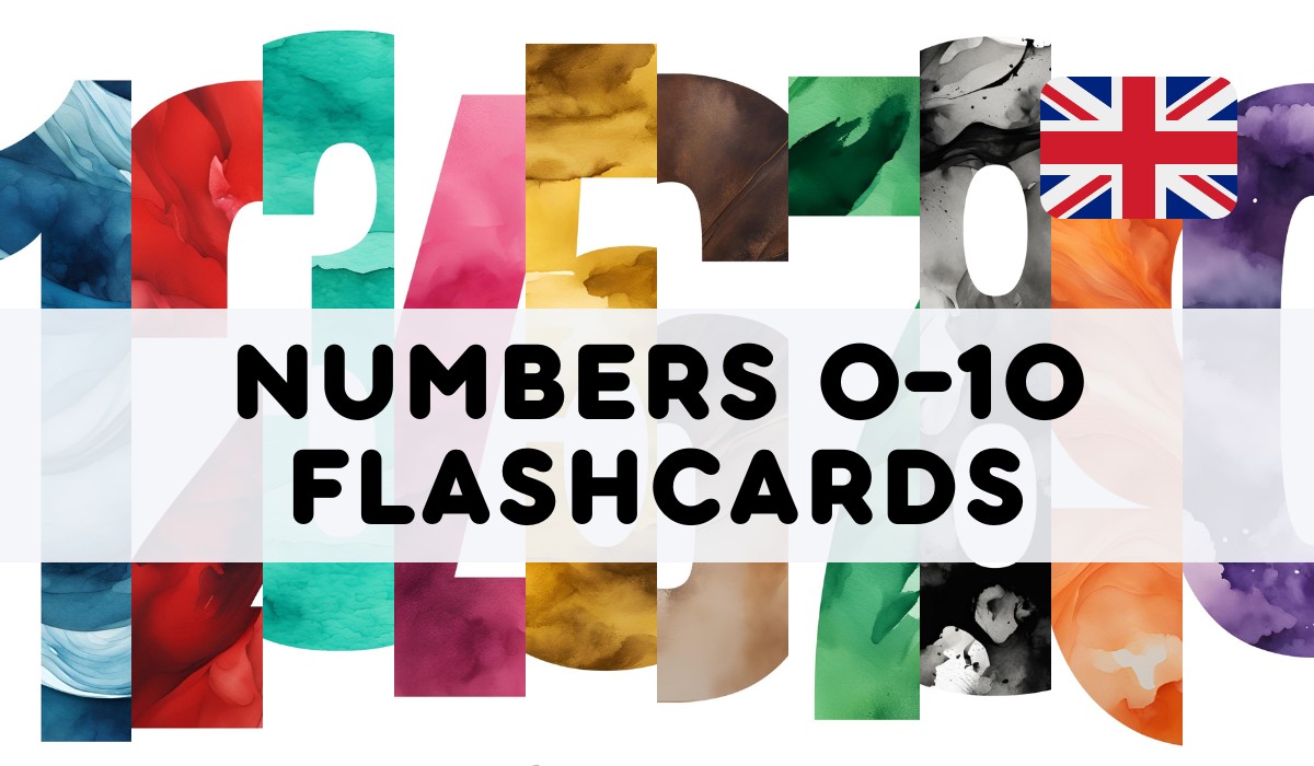 ENGLISH 0-10 NUMBER FLASHCARDS