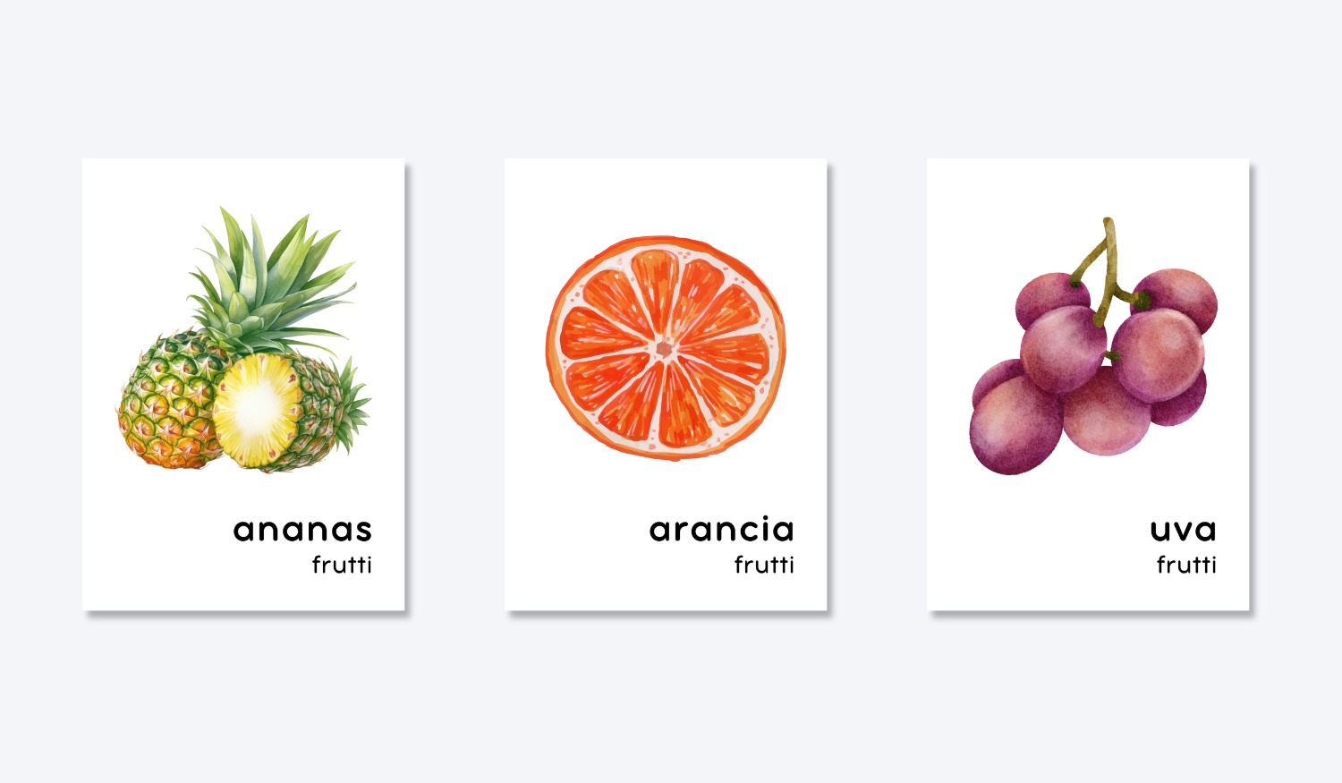 ITALIAN FOOD GROUP FLASHCARDS