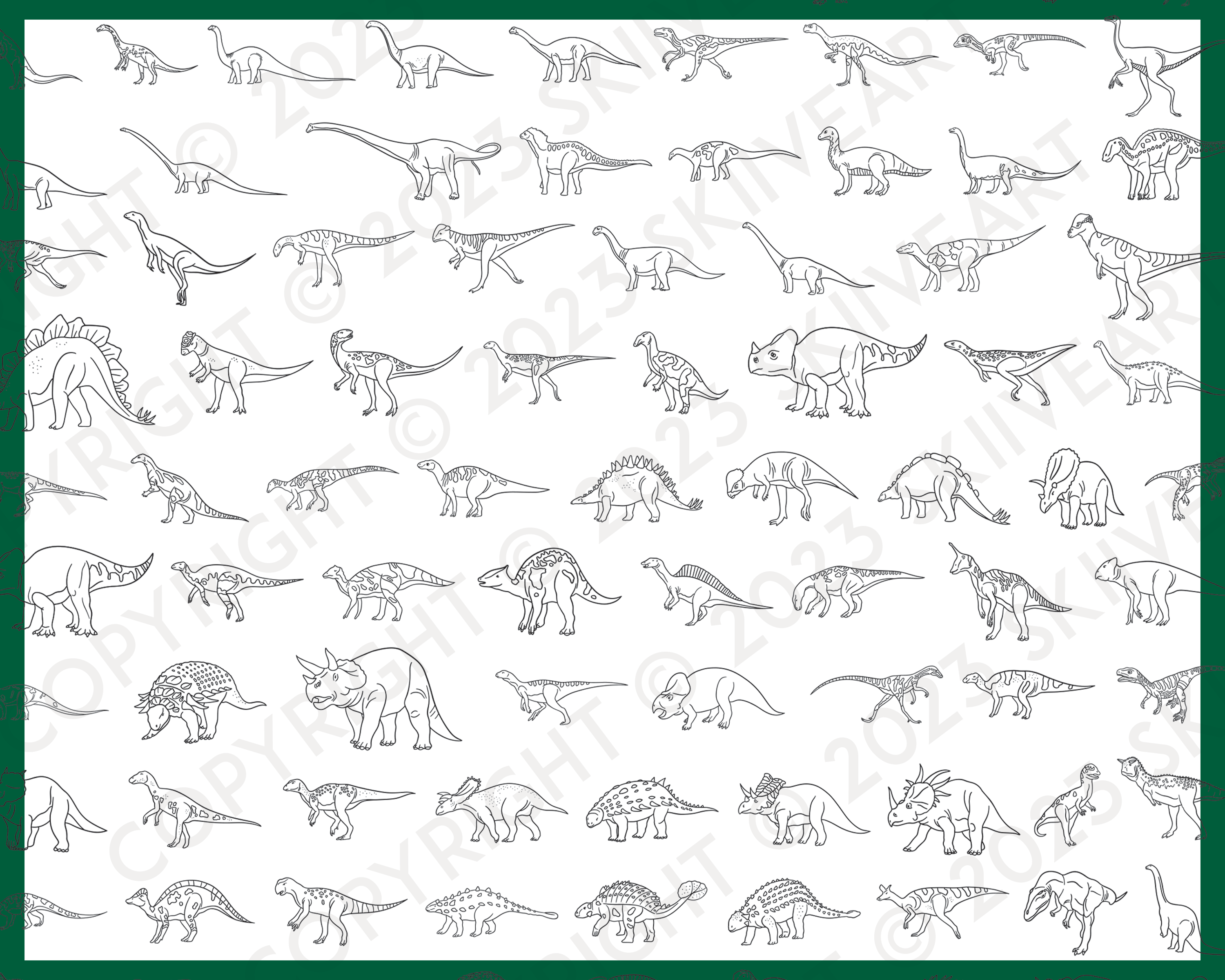 100 Dinosaurs Clip Art Bundle