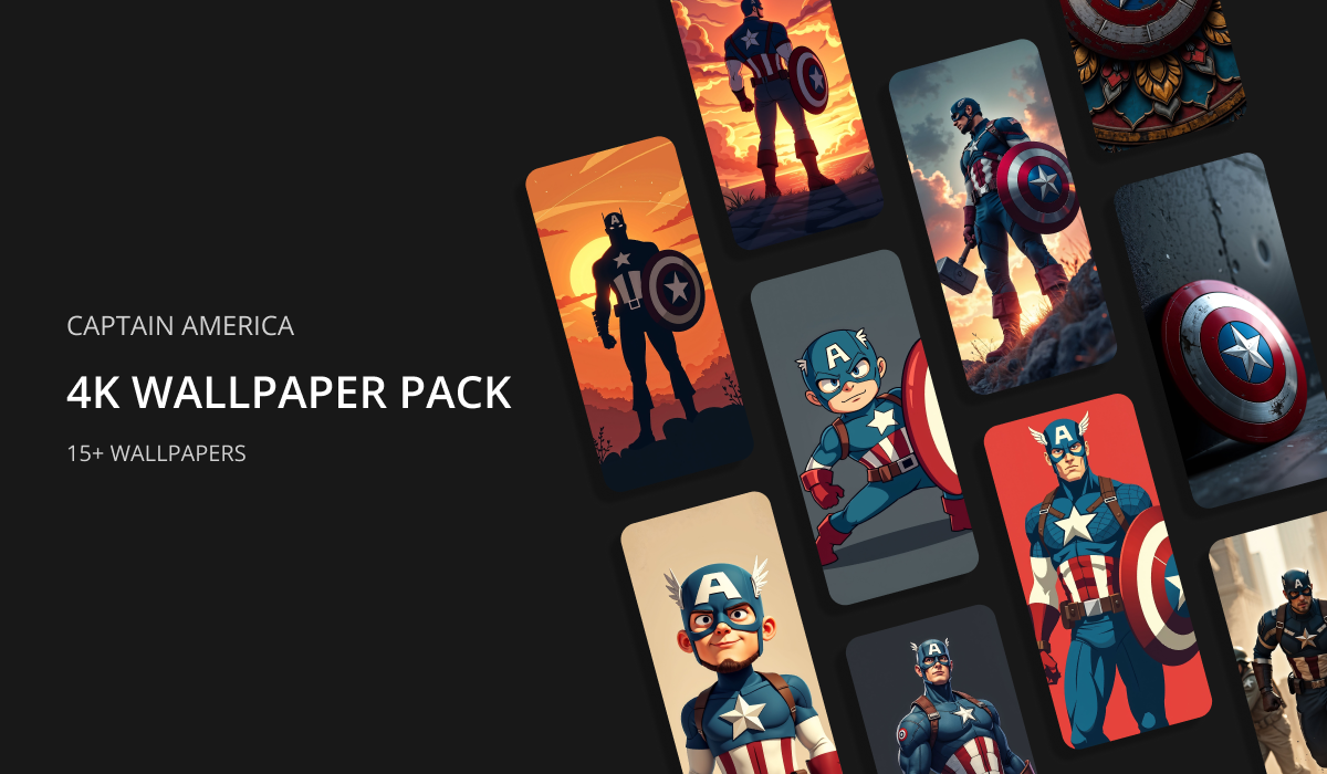 Captain America 12+ 4K Wallpaper Pack