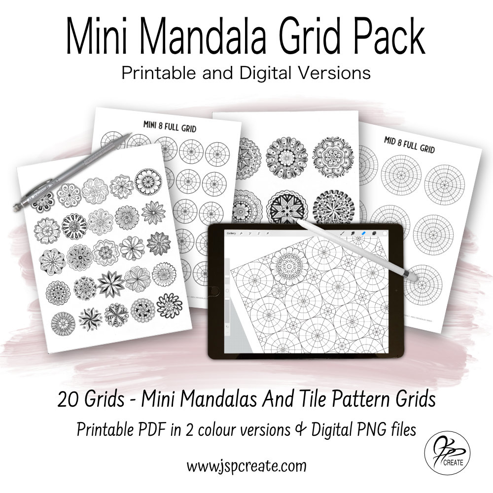 Mini Mandala and Pattern Tiles Grid Pack