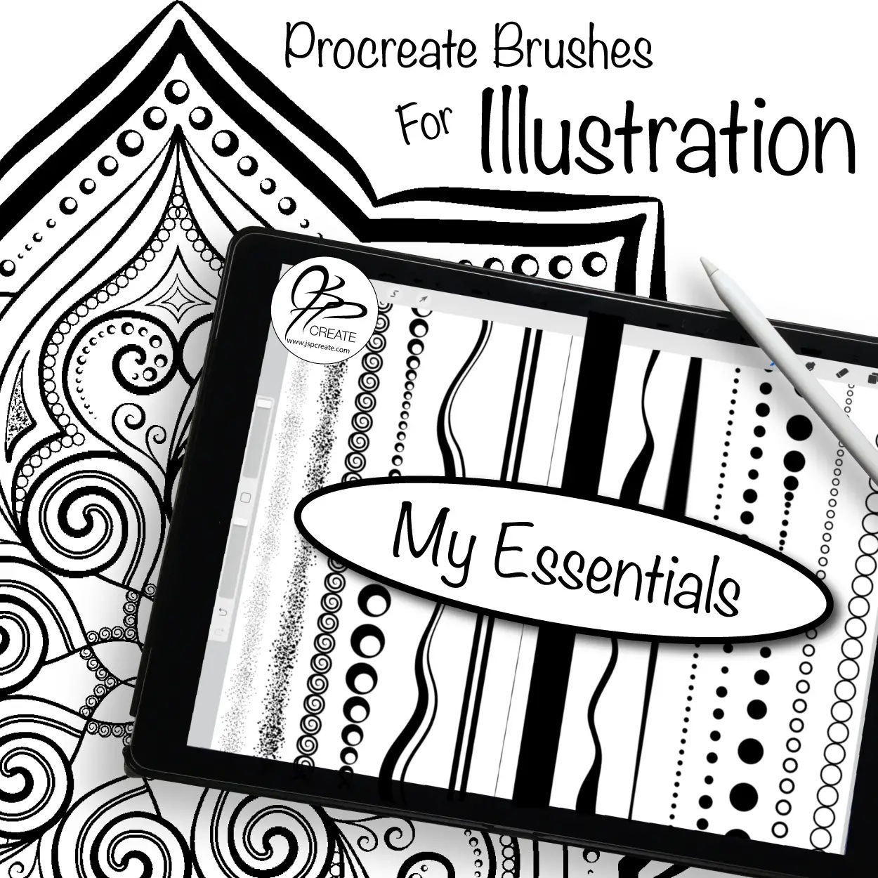 The Essentials - Set of 20 Custom Procreate Brushes For Illustra