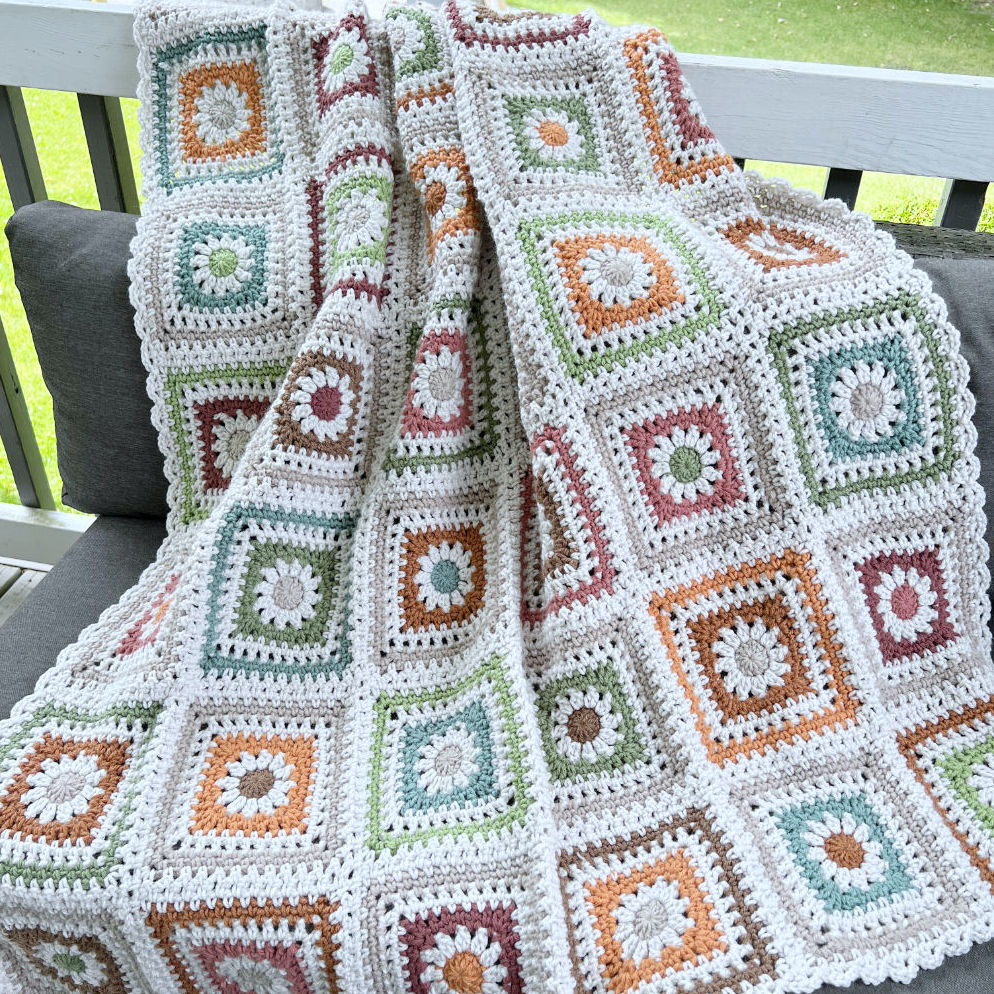 Happy Petal Throw Blanket Pattern PDF ~ Full Blanket Pattern ~