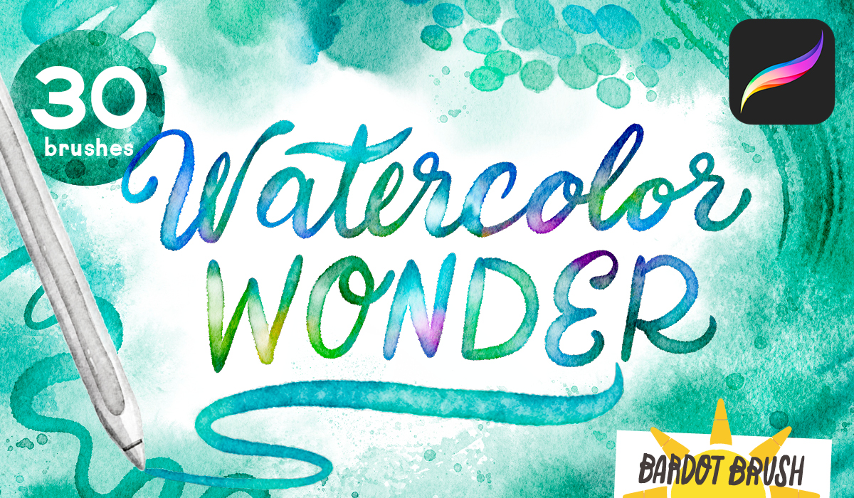 Watercolor Wonder - Digital Watercolor Toolkit for Procreate