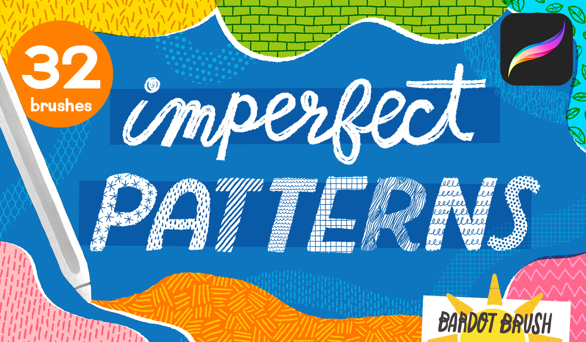 Imperfect Patterns - 32 Pattern Brushes. Infinite Possibilities.