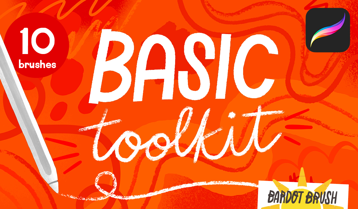 Basic Toolkit -10 Essential Procreate brushes