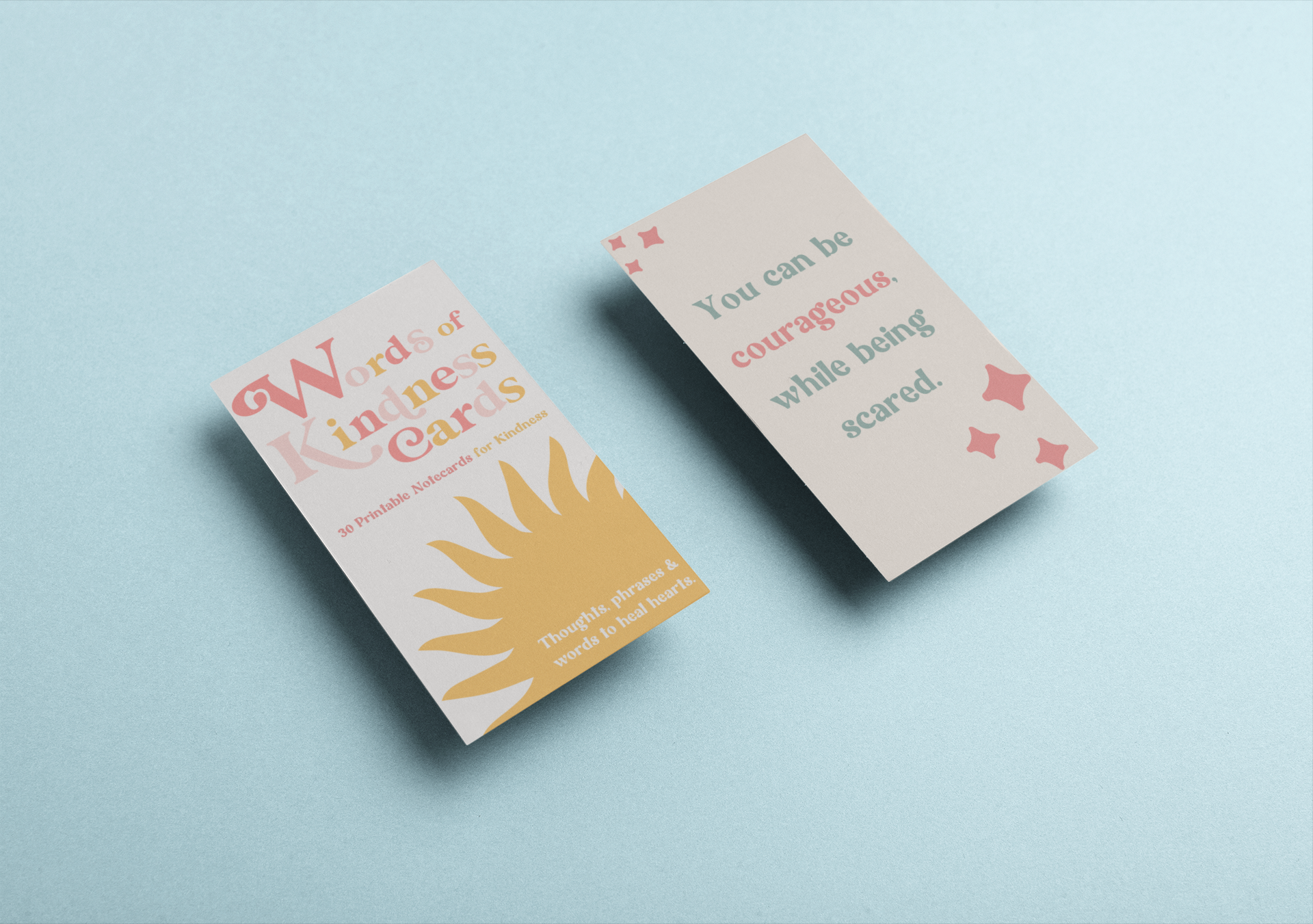 Words of Kindness Printable Affirmation Cards