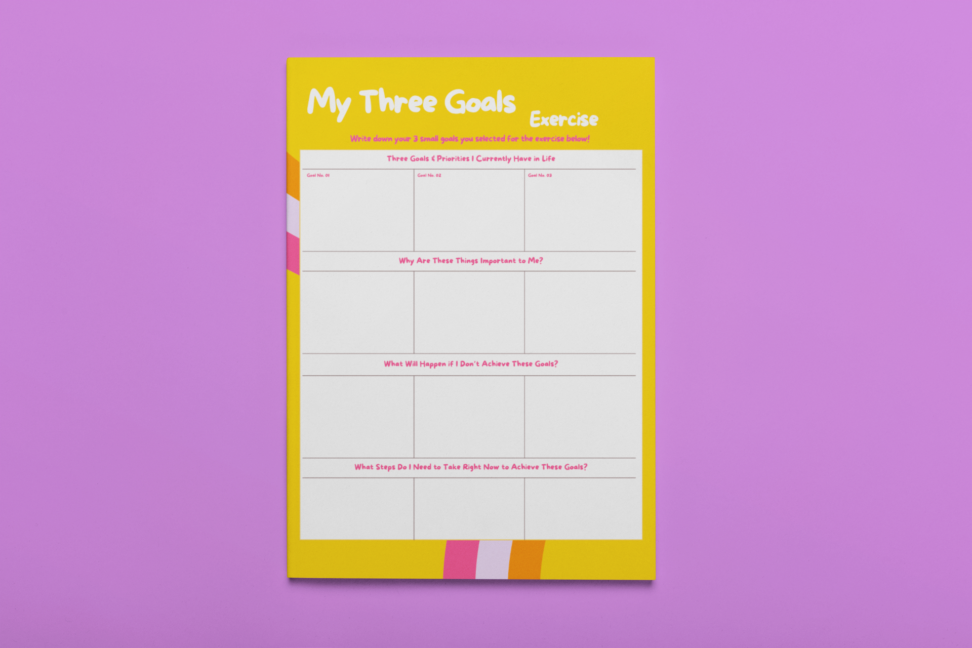 The 3 Goals Worksheet