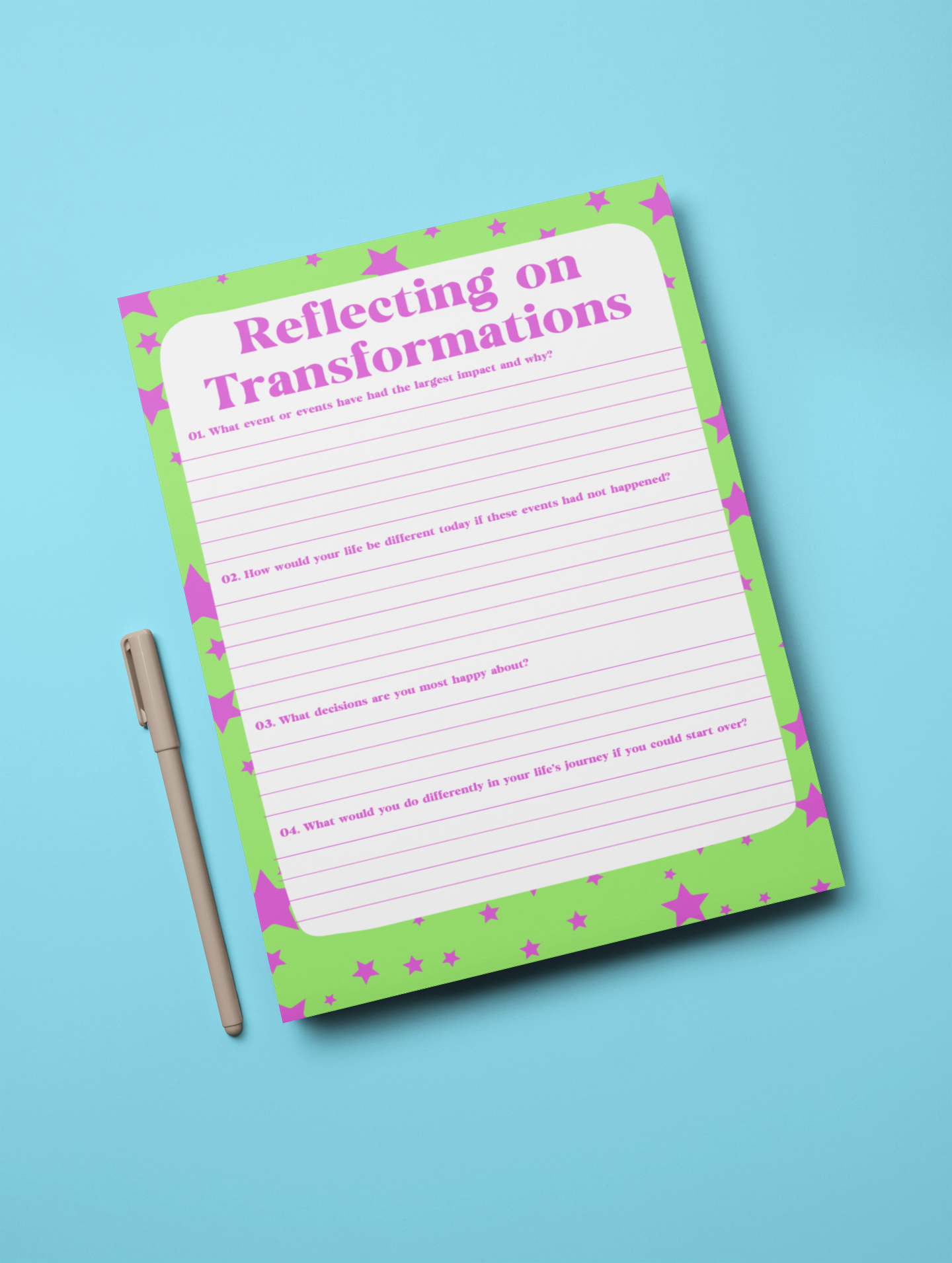 Reflecting on Transformations Journal Prompts