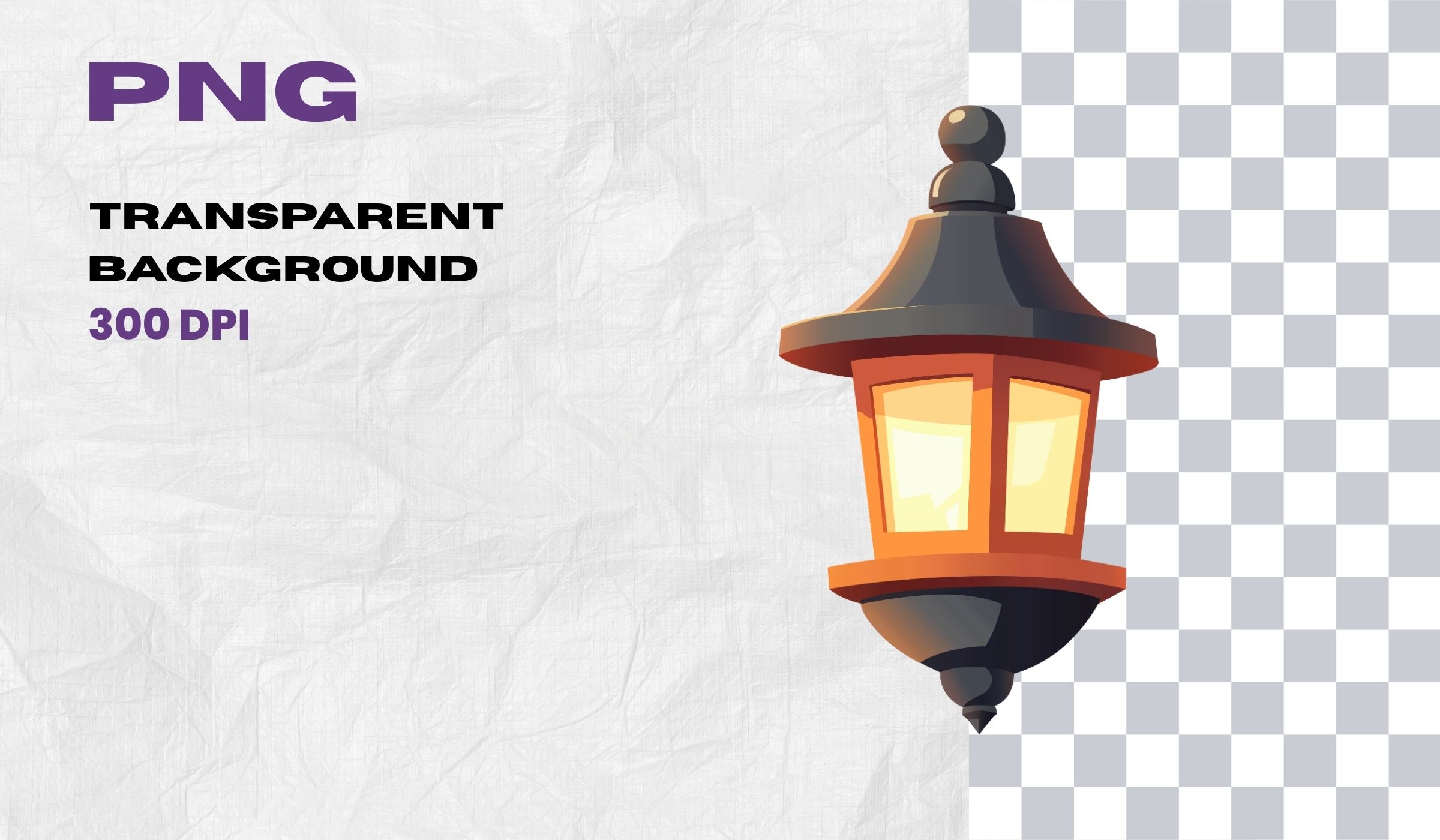 Vintage Outdoor Lamp Clipart Set