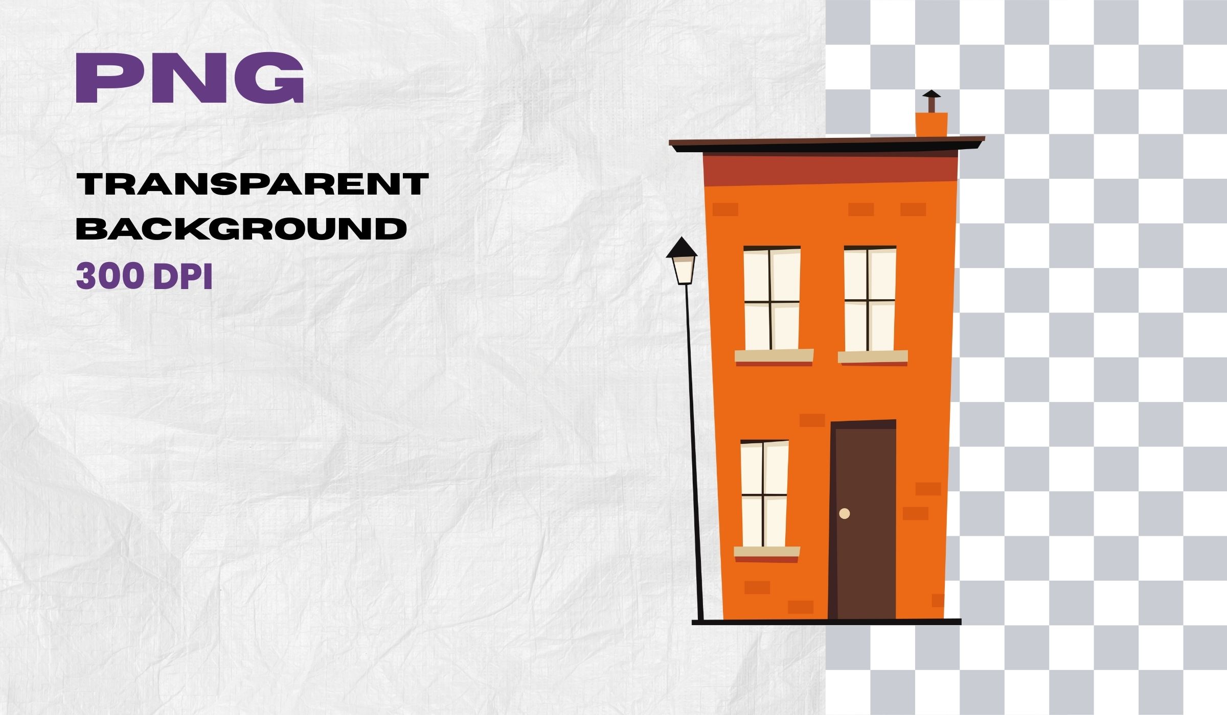 Cartoon Building Bundle – Simple City Houses Clipart