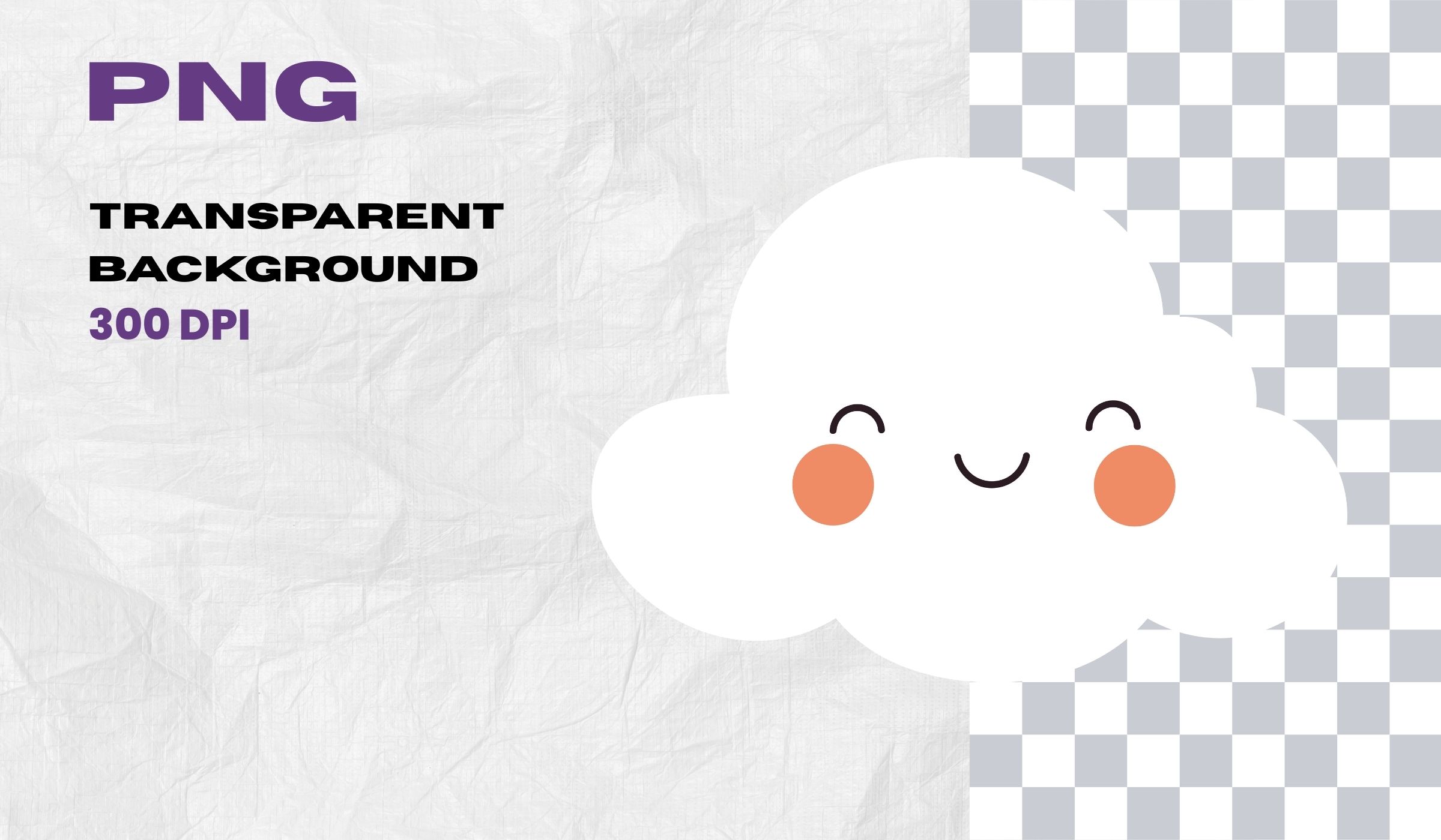 Smiling Cloud Clipart Set